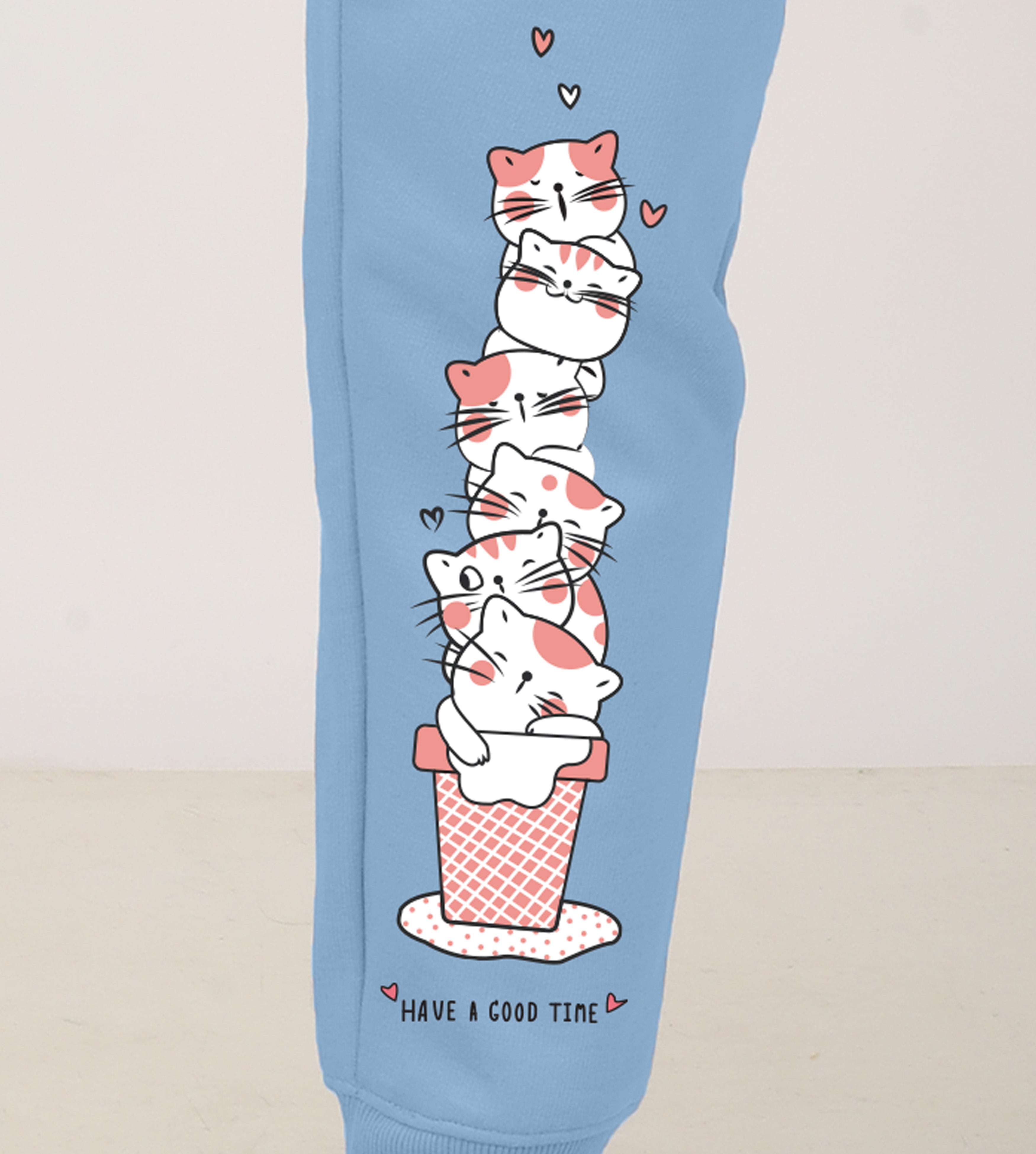 Printed Premium Trouser | Sky blue