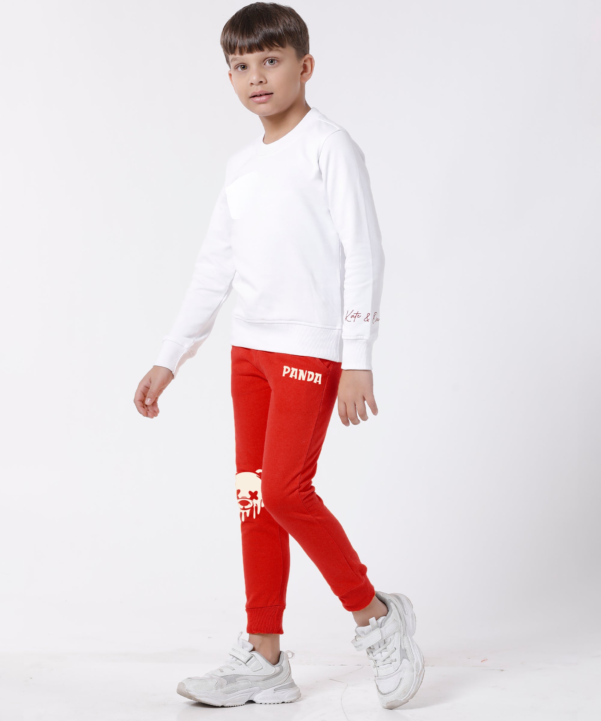 Boys Printed Premium Trouser | Red