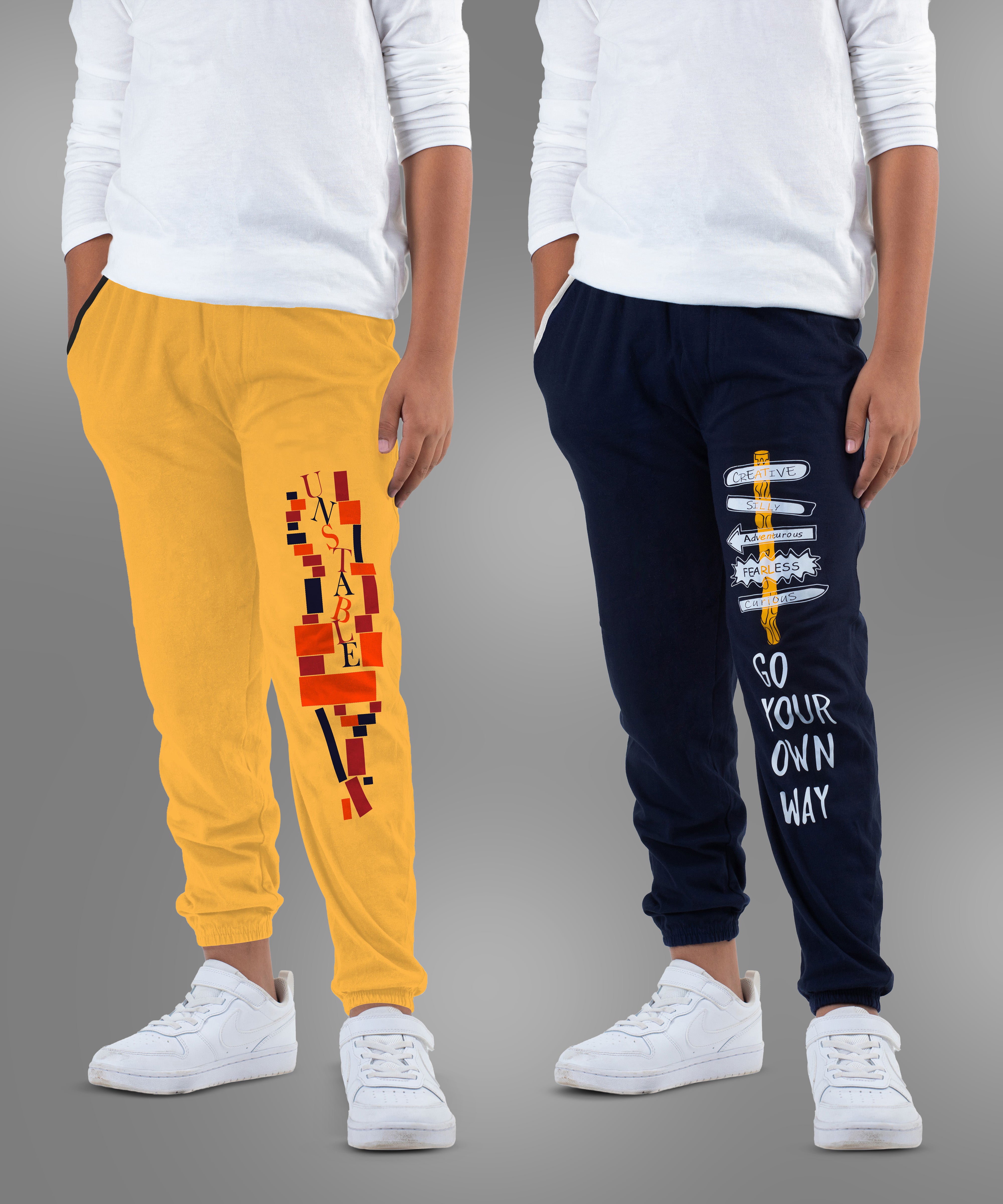 Boys Printed Track Pant (Pack of 2)