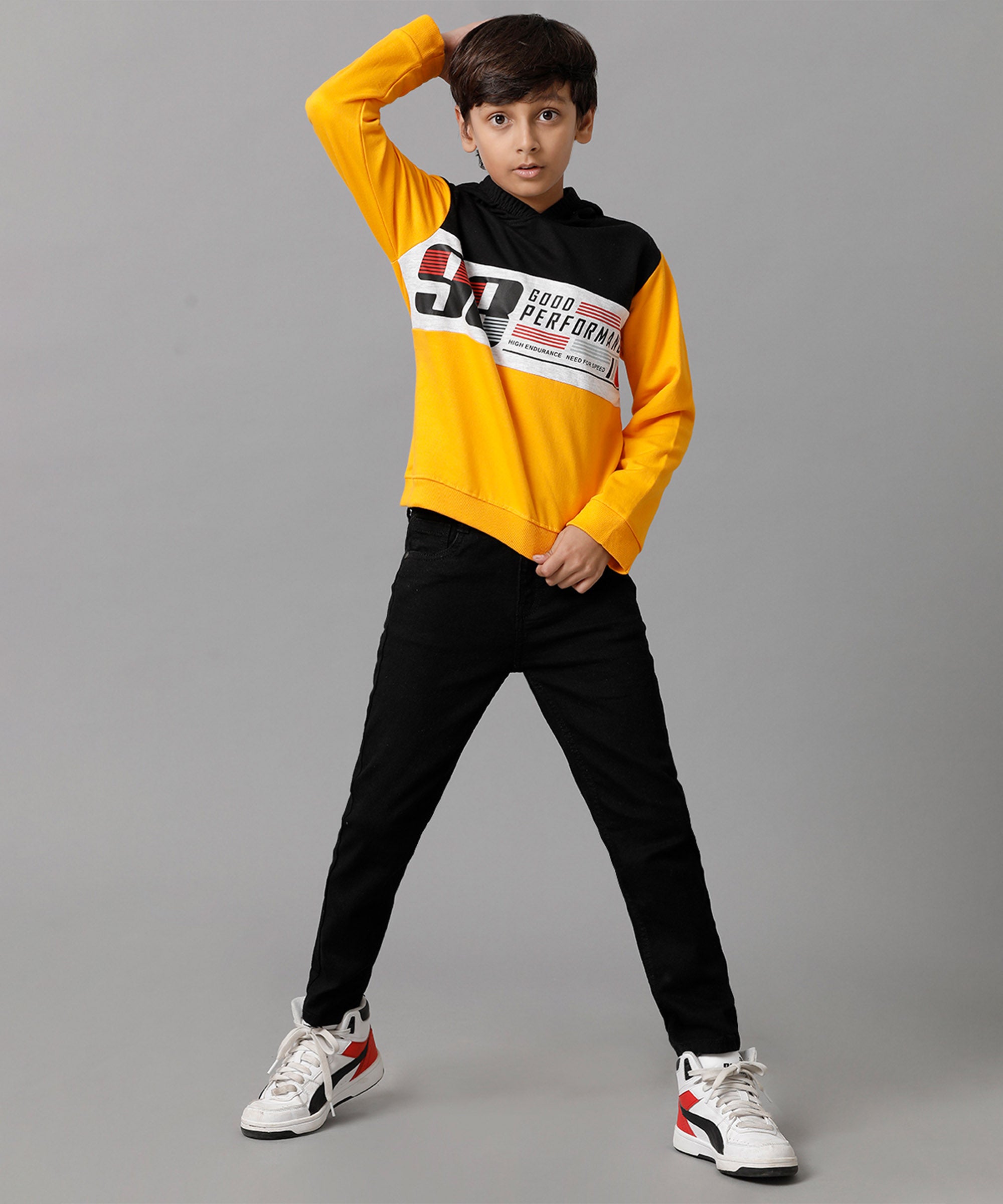 Boys Printed Full Sleeve Hoodie