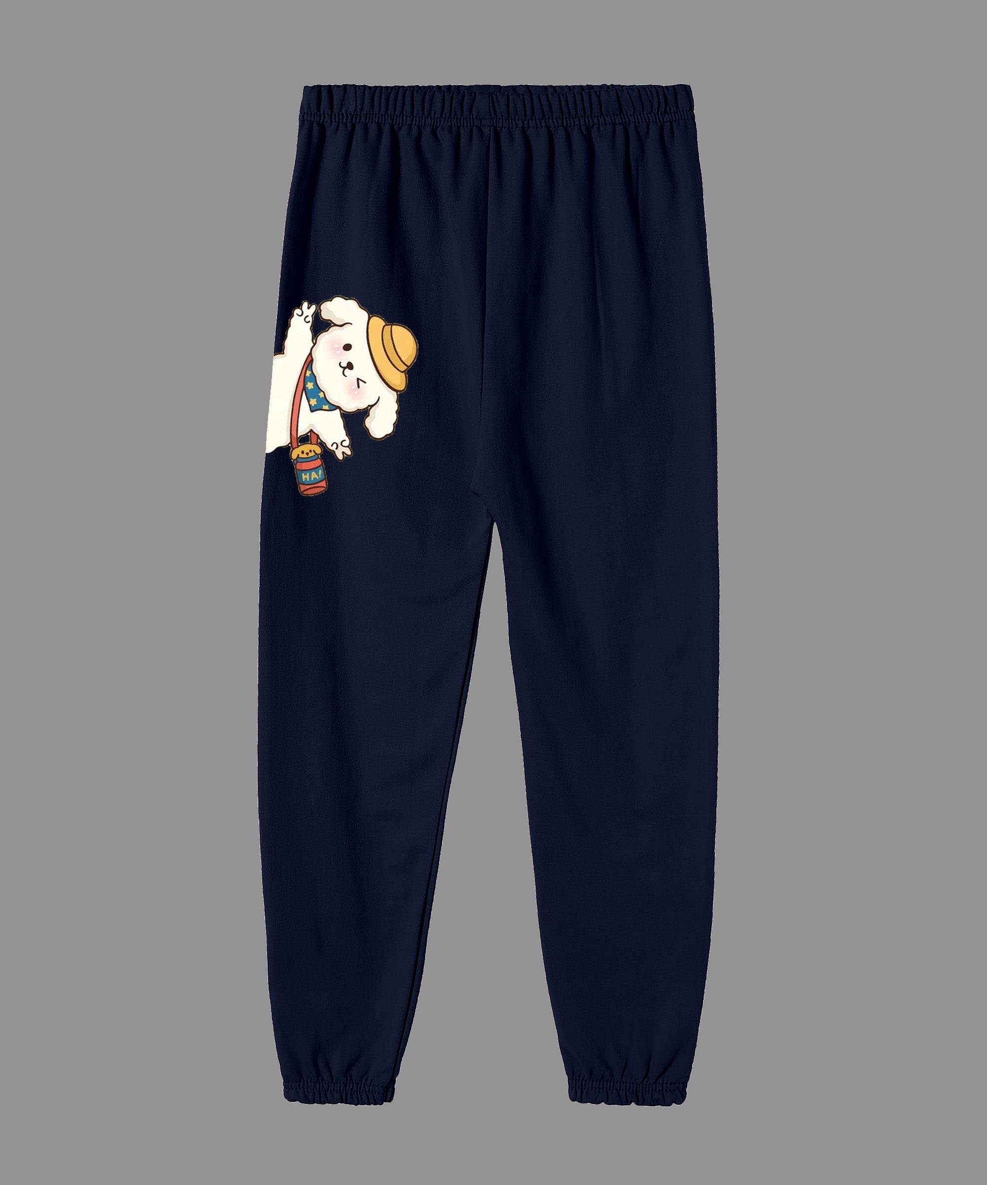 Girls printed Joggers | Navy