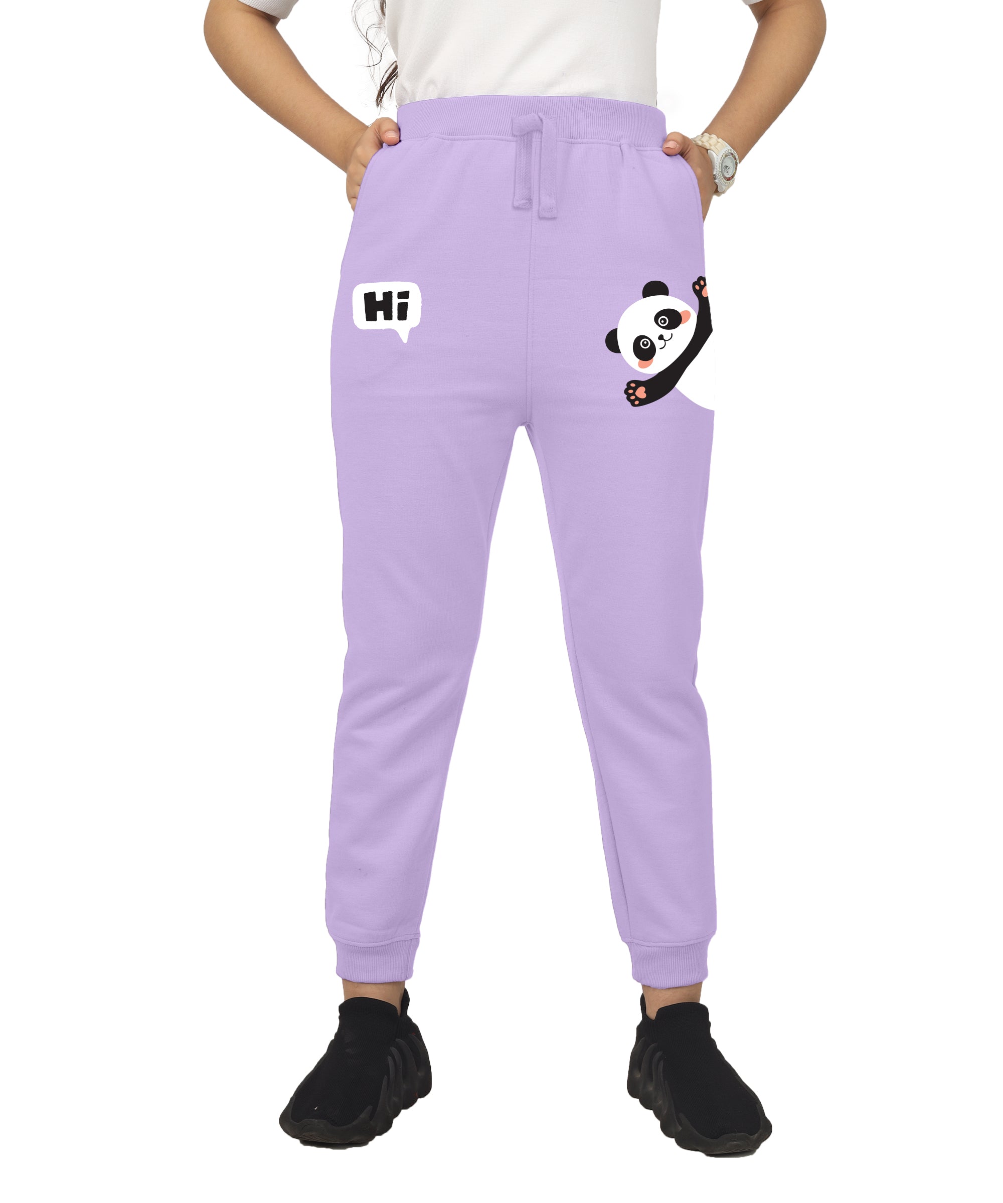 Girls Printed Premium Trouser | Lavender 1