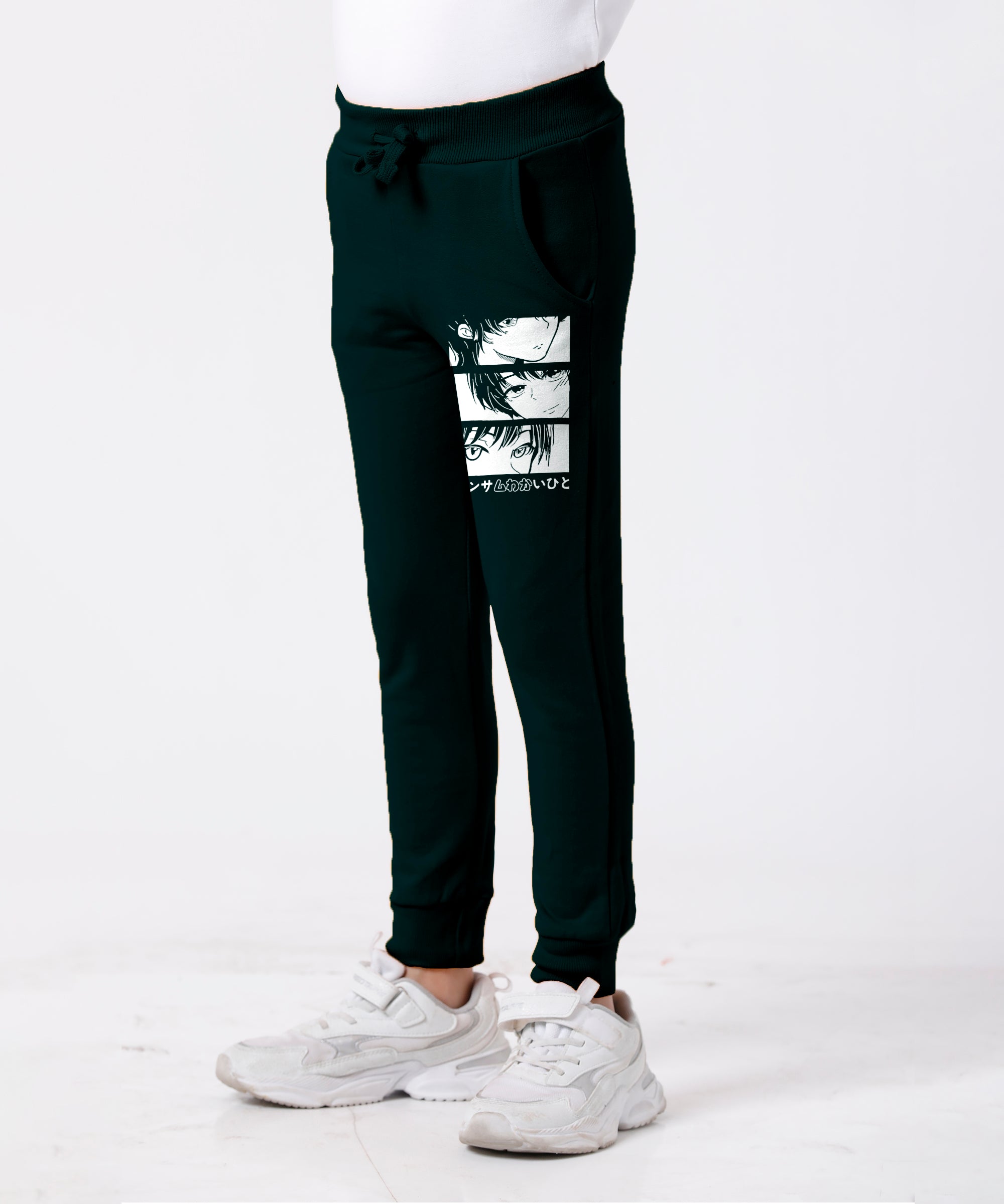 Boys Printed Premium Trouser | Bottle Green