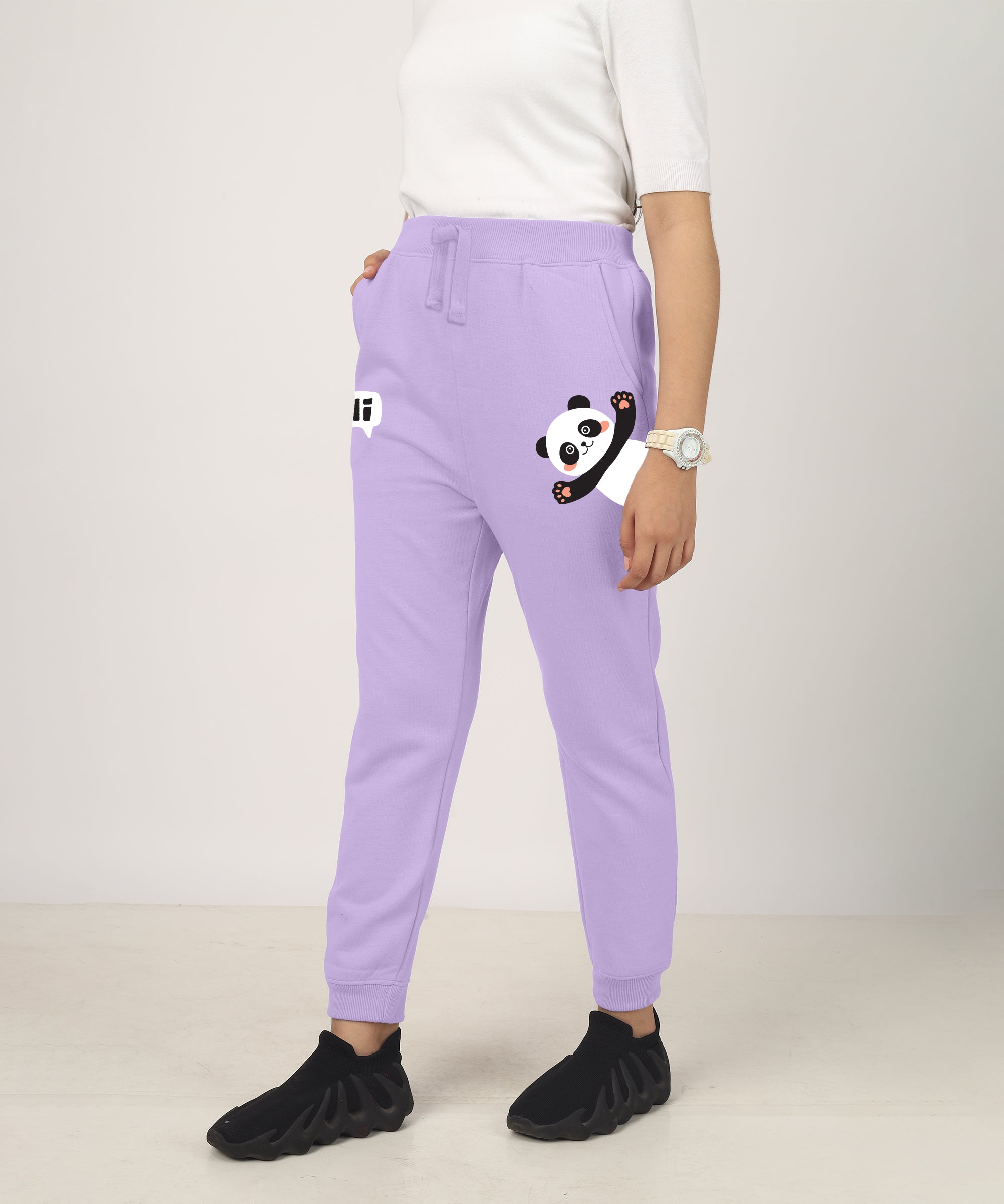 Girls Printed Premium Trouser | Lavender 1
