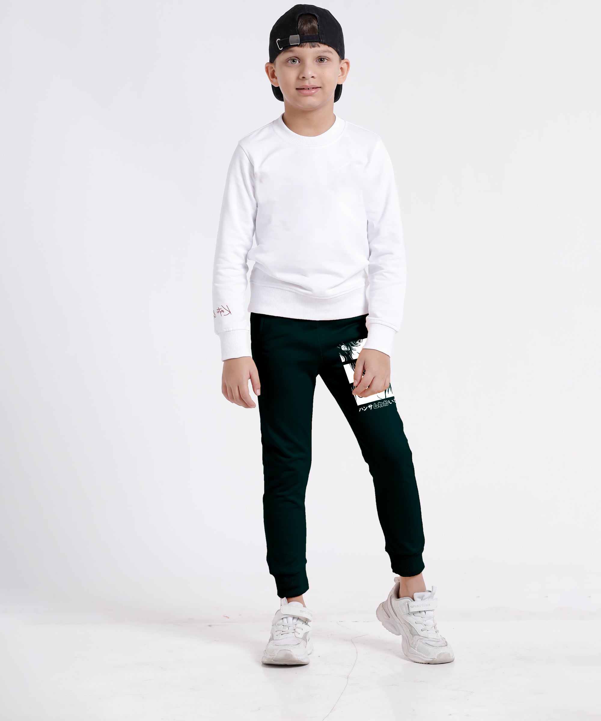 Boys Printed Premium Trouser | Bottle Green