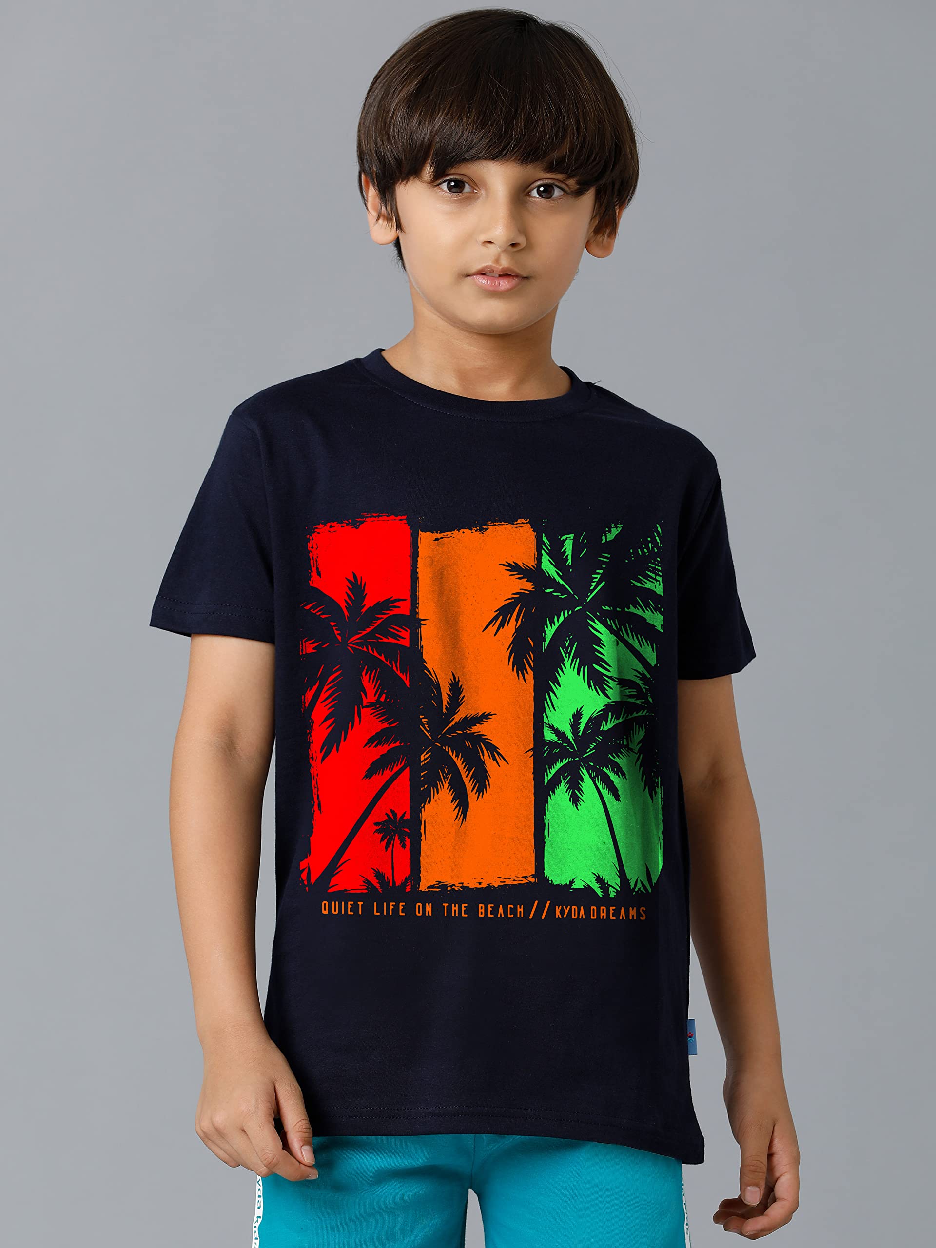 Boys Cotton Printed Half Sleeve T-Shirts Regular Fit (Pack of 3)
