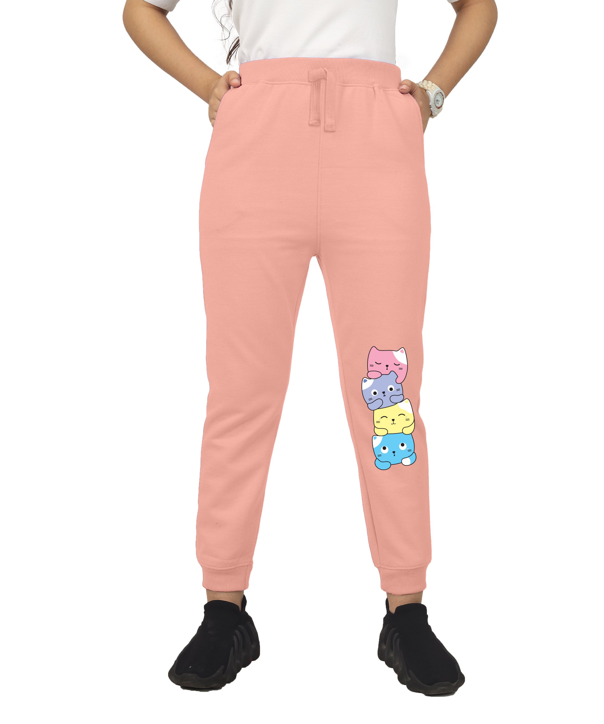 Girls Printed Premium Trouser | Coral