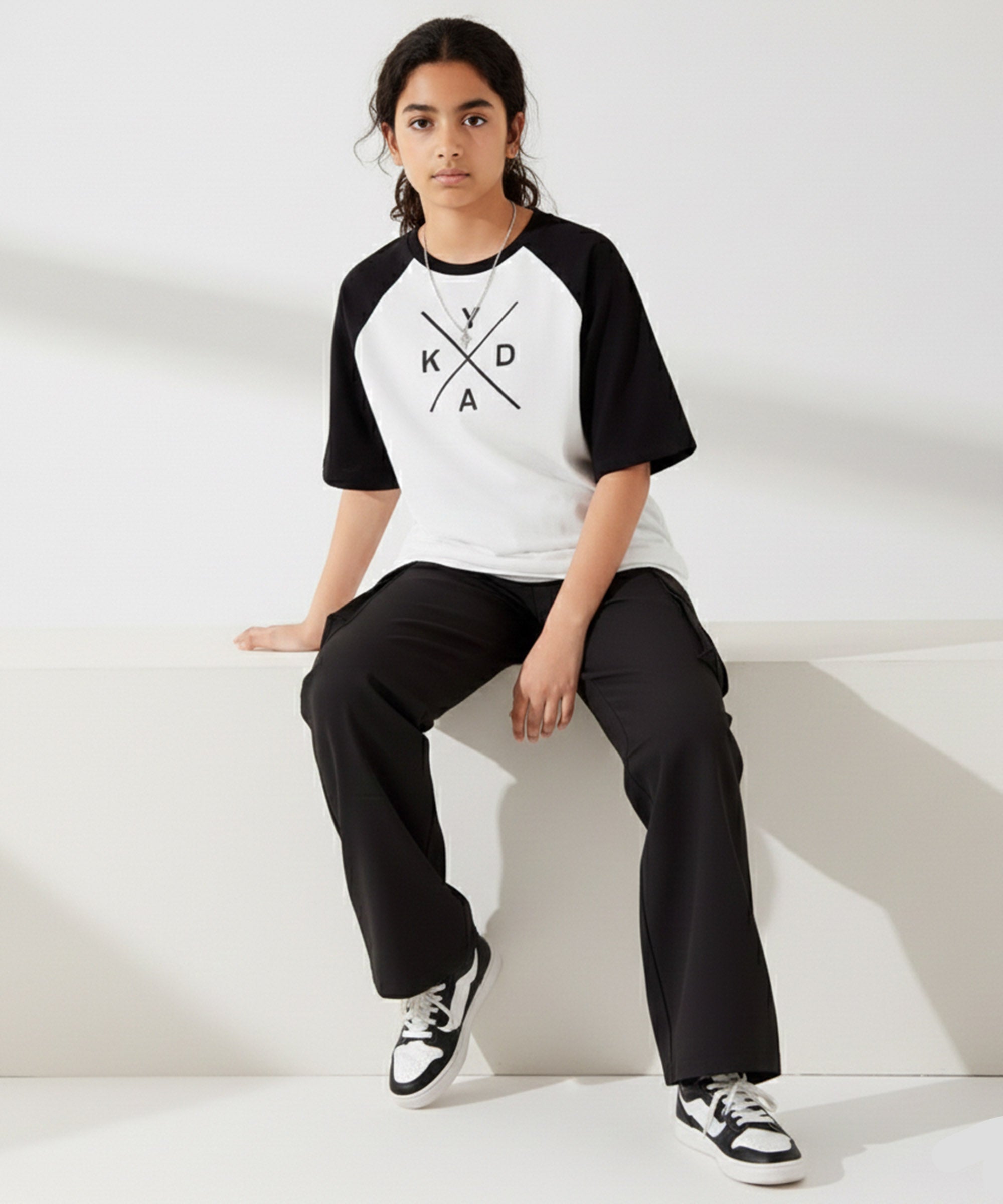 Girls Premium Cotton Oversized Raglan T-Shirt | Printed Round Neck Tee | Pack of 1