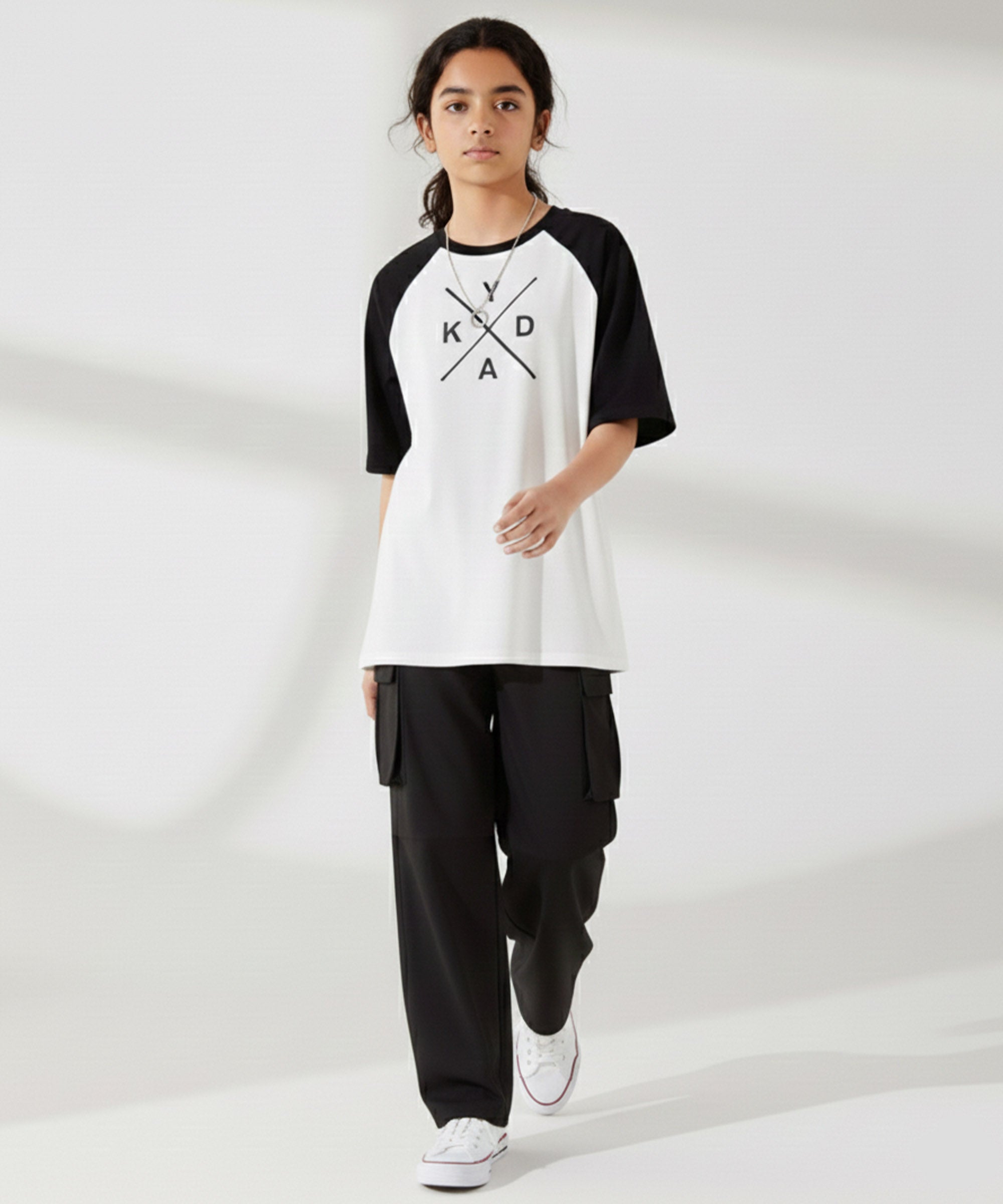 Girls Premium Cotton Oversized Raglan T-Shirt | Printed Round Neck Tee | Pack of 1