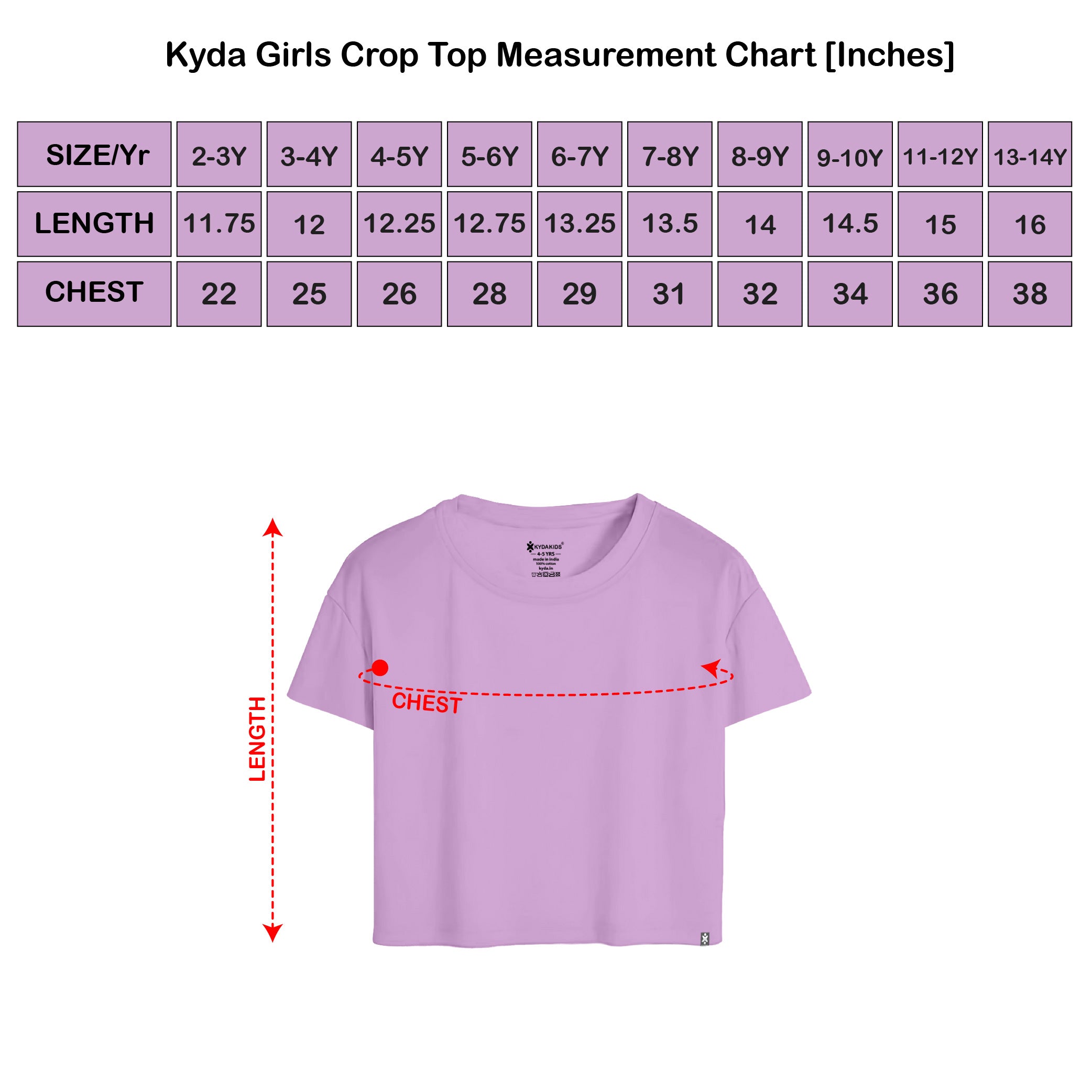 Girls  Cotton Crop top-Printed Half Sleeve Stylish T-shirt- Combo 1