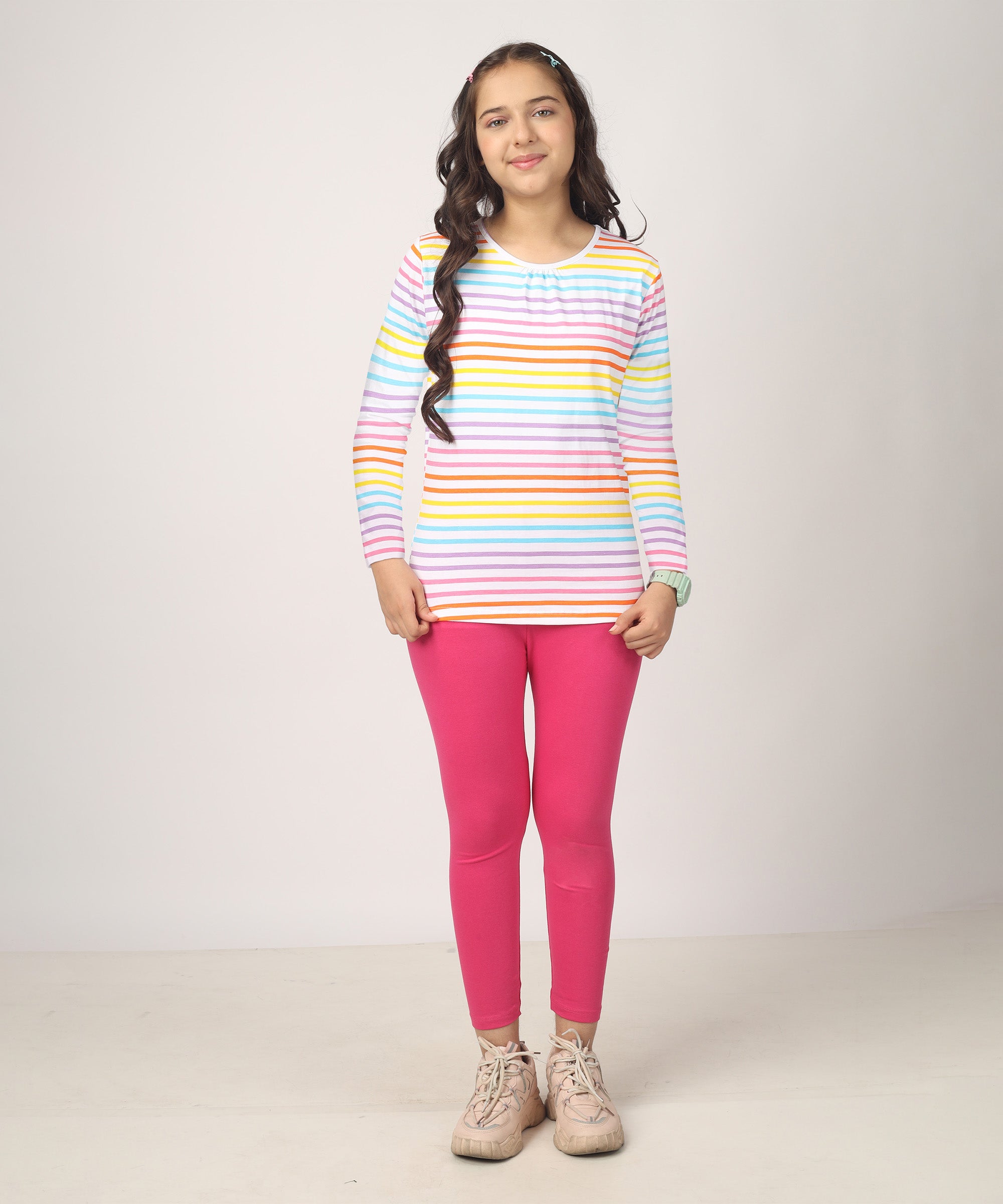 Rainbow Theme | Girls Full Sleeve T-Shirts (Pack of 3)