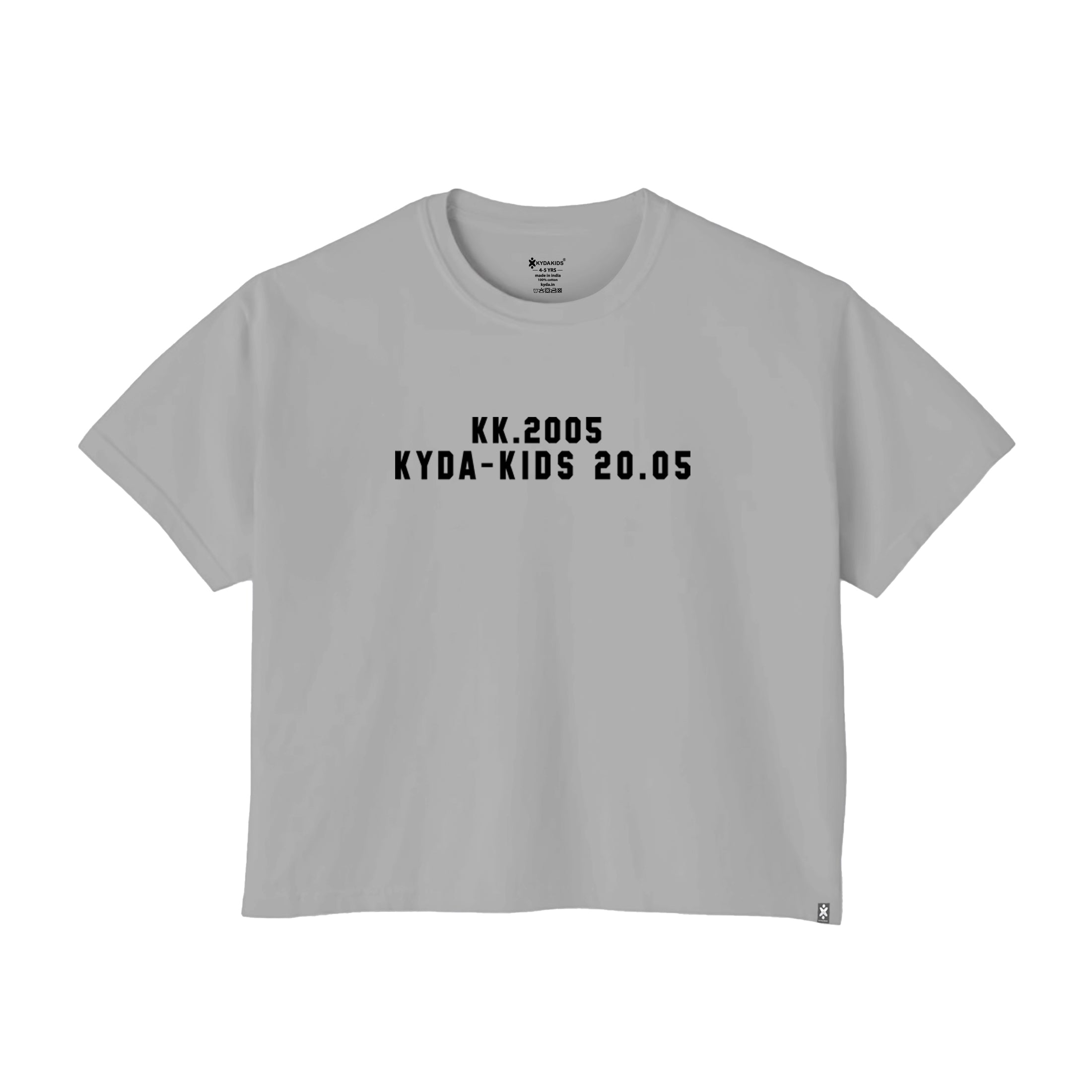 Girls Letter Print Cotton Printed Clothing Set-GreyBlack