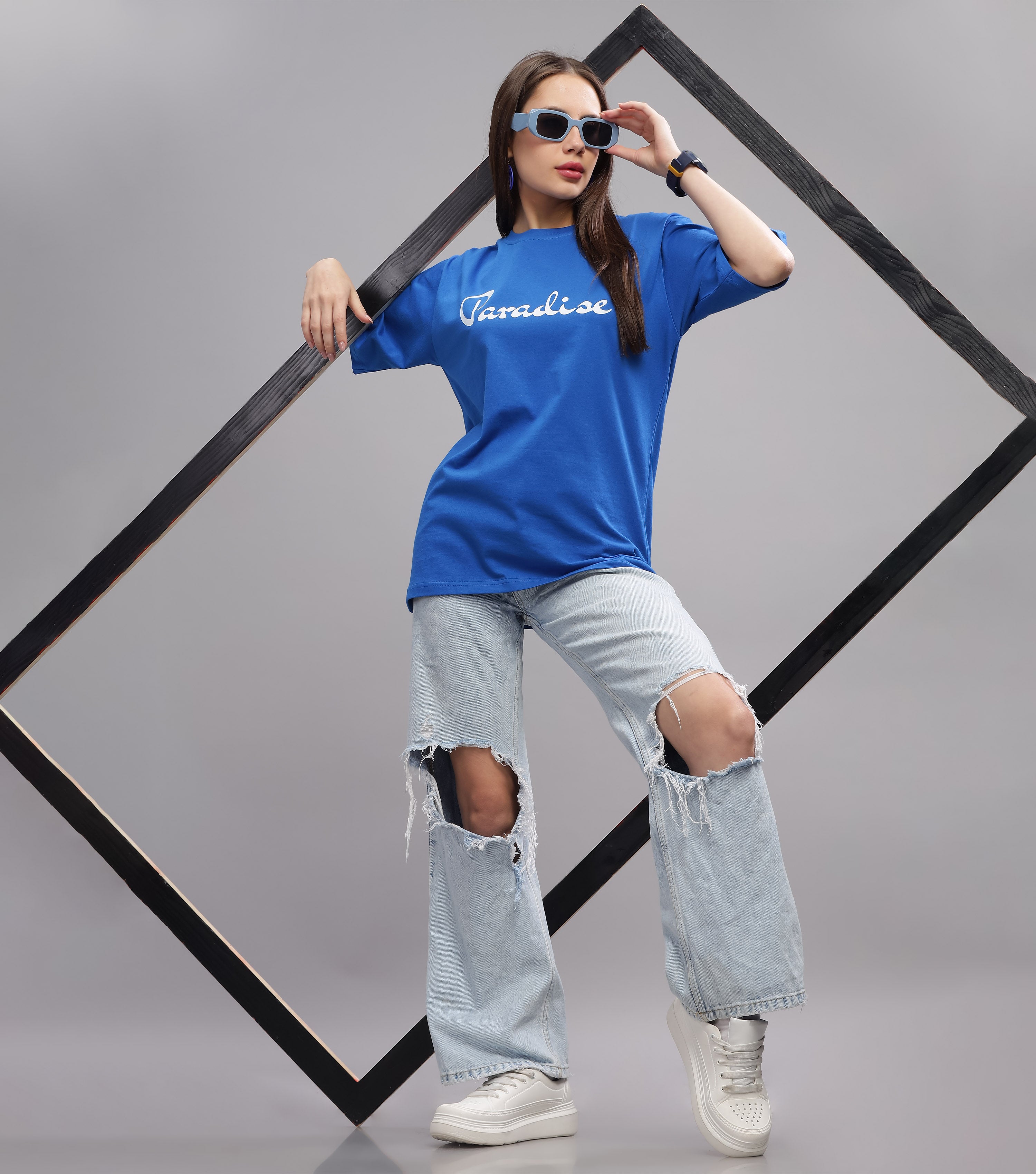 Paradise | Women's Oversized T-shirt | Blue