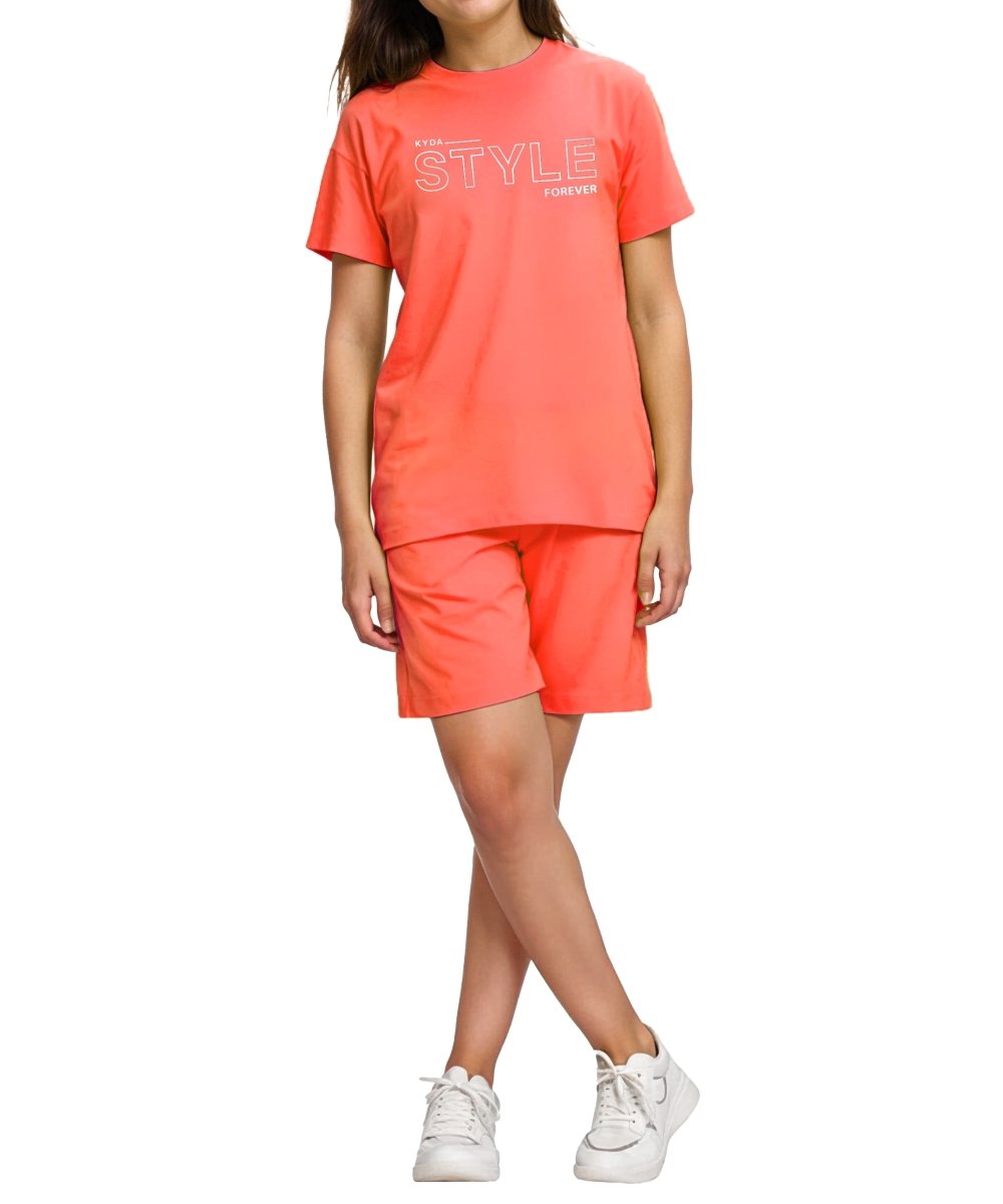 Girls Printed Co-ord Set | Red - KYDA ONLINE STORE