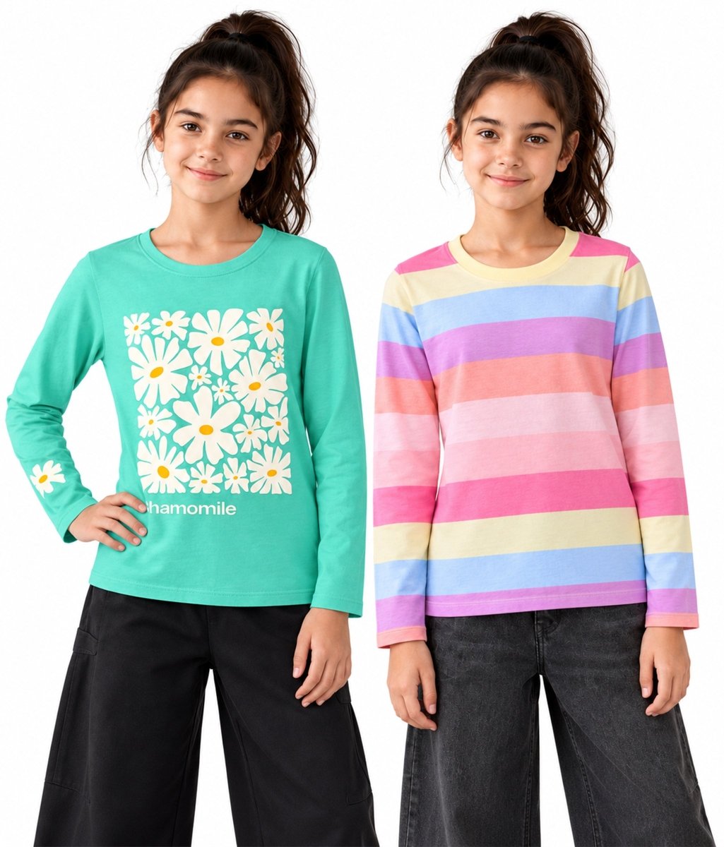 Girls Premium Cotton Full Sleeve Printed T-Shirt | P2 - KYDA ONLINE STORE