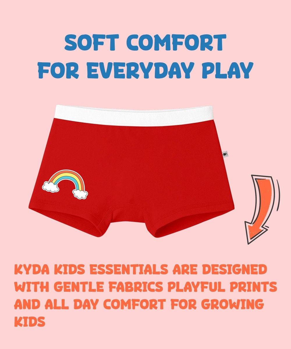 Girls Soft Lycra Cotton Trunks | Pack of 3 - KYDA ONLINE STORE
