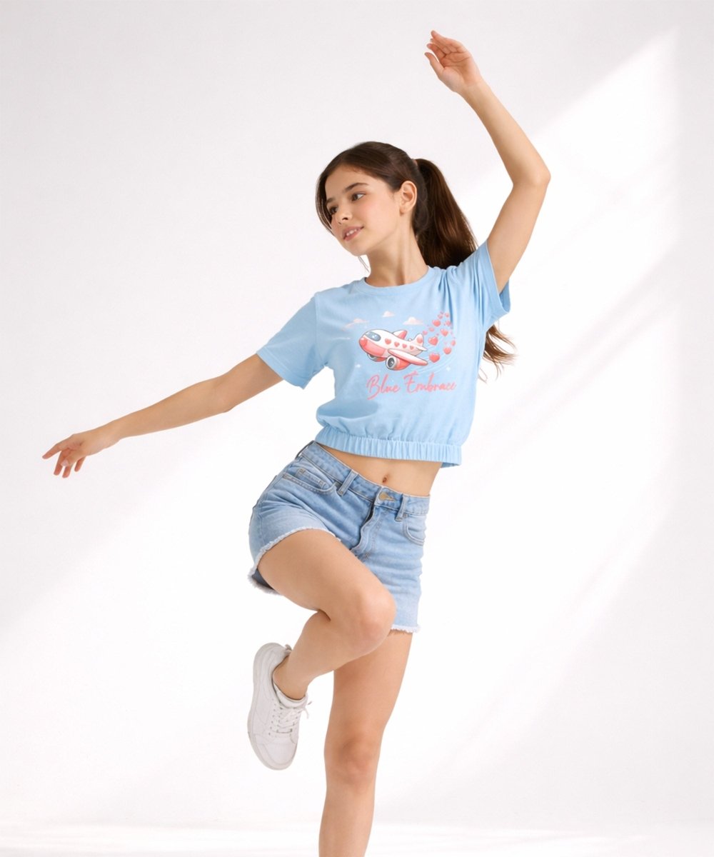 Girls Elastic Hem Crop Top – Pack of 3 - KYDA ONLINE STORE