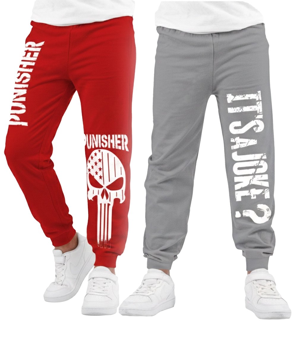 Boys Printed Track Pants | Pack of 2 - KYDA ONLINE STORE