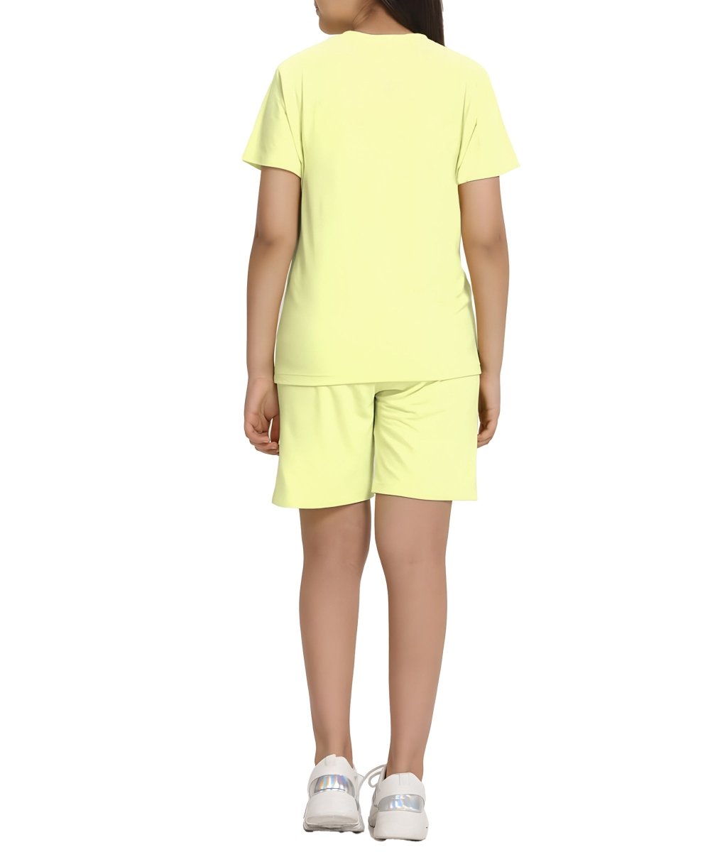Girls Printed Co-ord Set | Ivory - KYDA ONLINE STORE