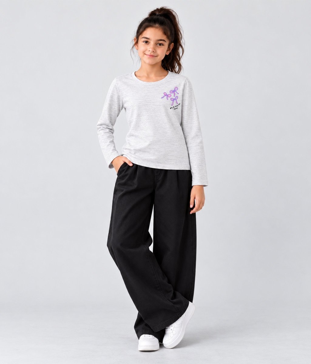Girls Premium Cotton Full Sleeve Printed T-Shirt | P1 - KYDA ONLINE STORE