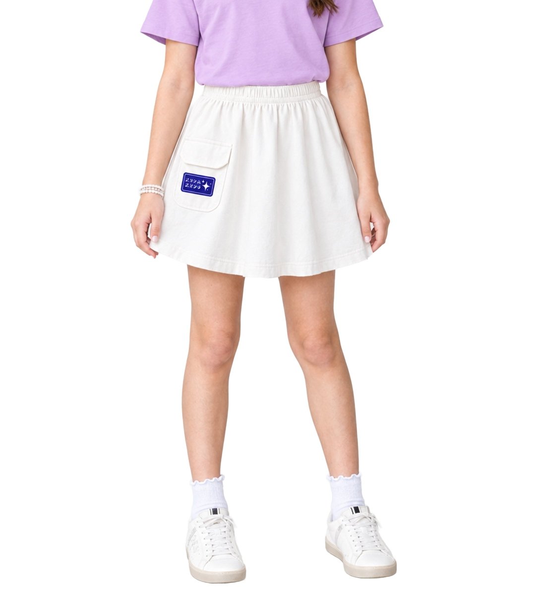 Girls Premium Cotton Bio Washed A Line Skirt | P1 - KYDA ONLINE STORE