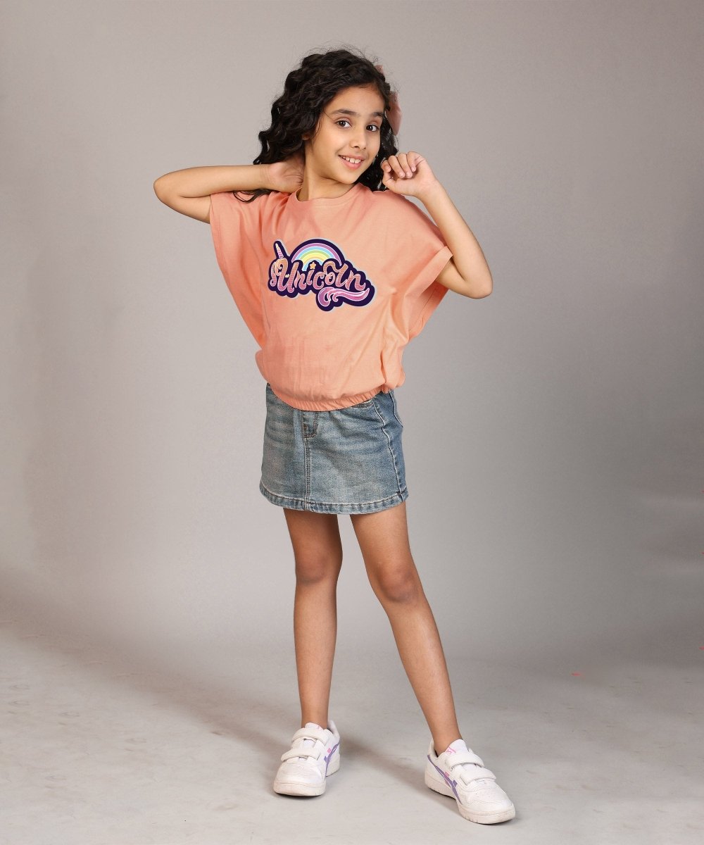 Girls Printed Flared Waist Elastic Top | Pack of 3 - KYDA ONLINE STORE