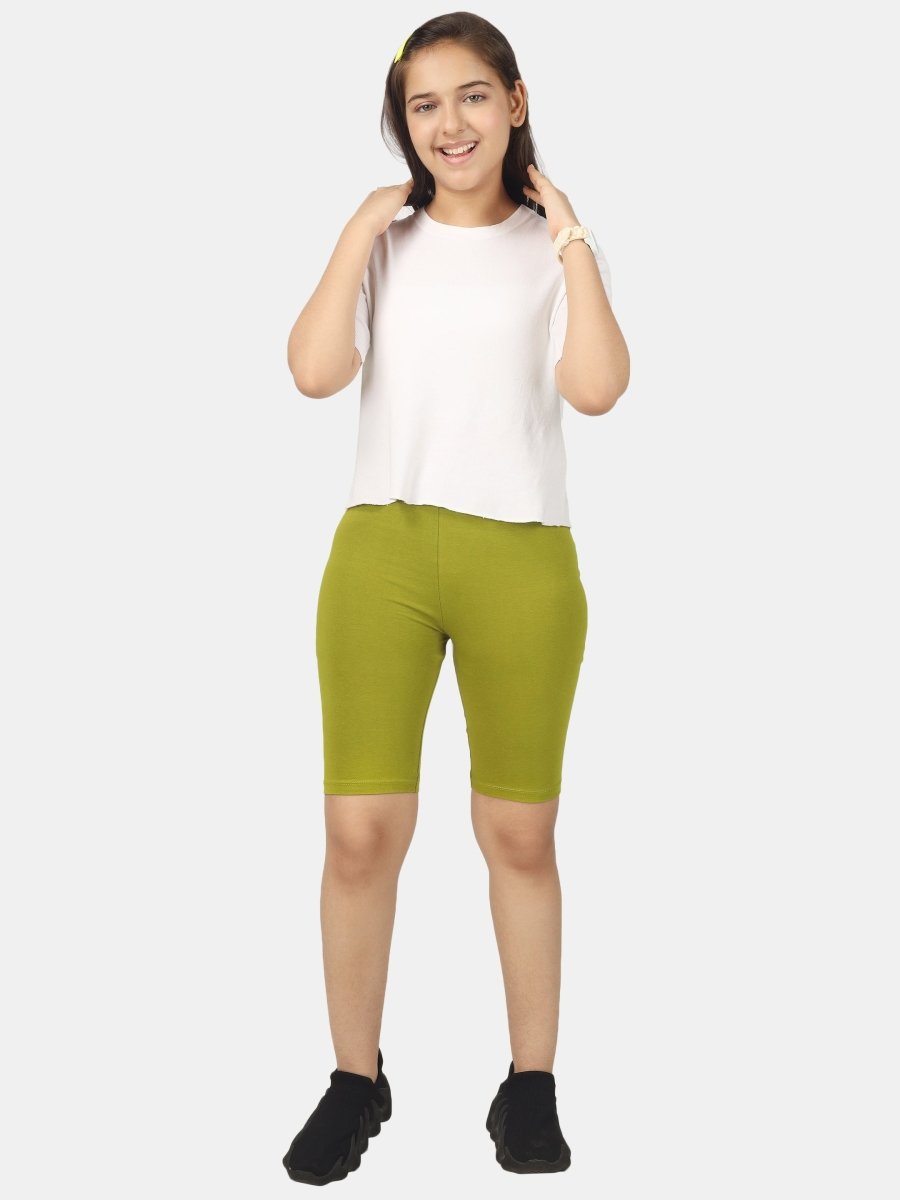 Girls Cycling Shorts | Olive - KYDA ONLINE STORE