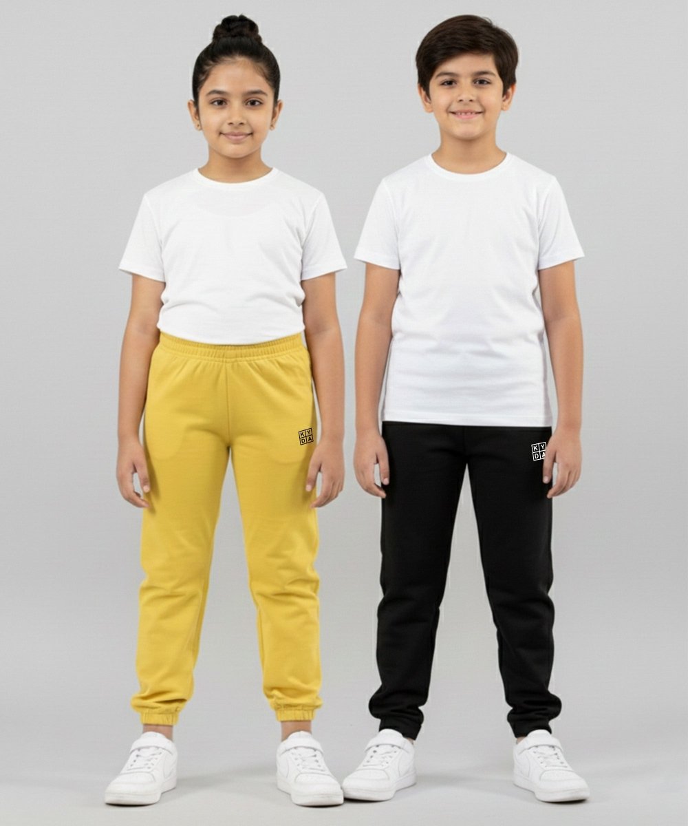 Unisex Basic Joggers | Yellow,Black - KYDA ONLINE STORE