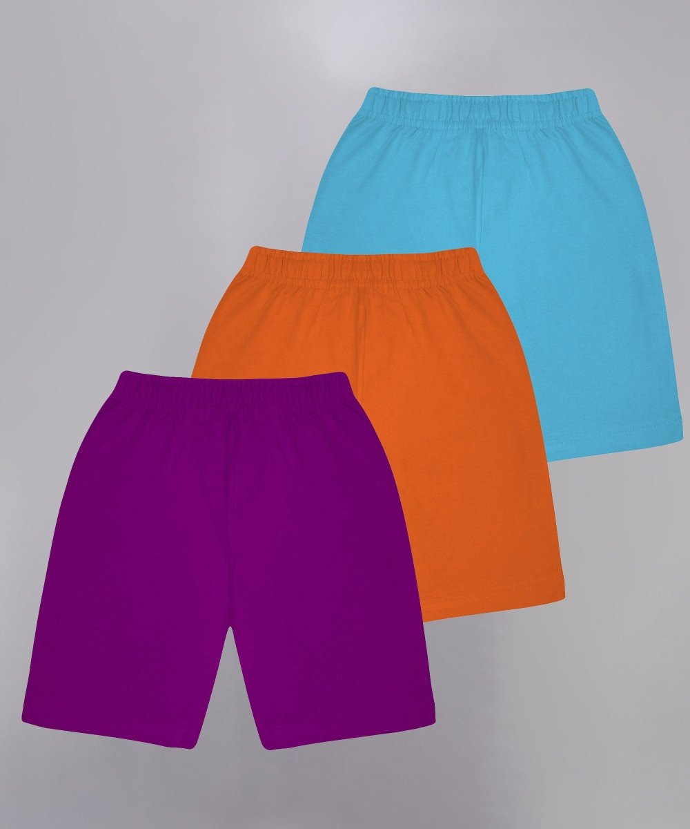 Girls Printed Shorts With Bow - Pack of 3 - KYDA ONLINE STORE