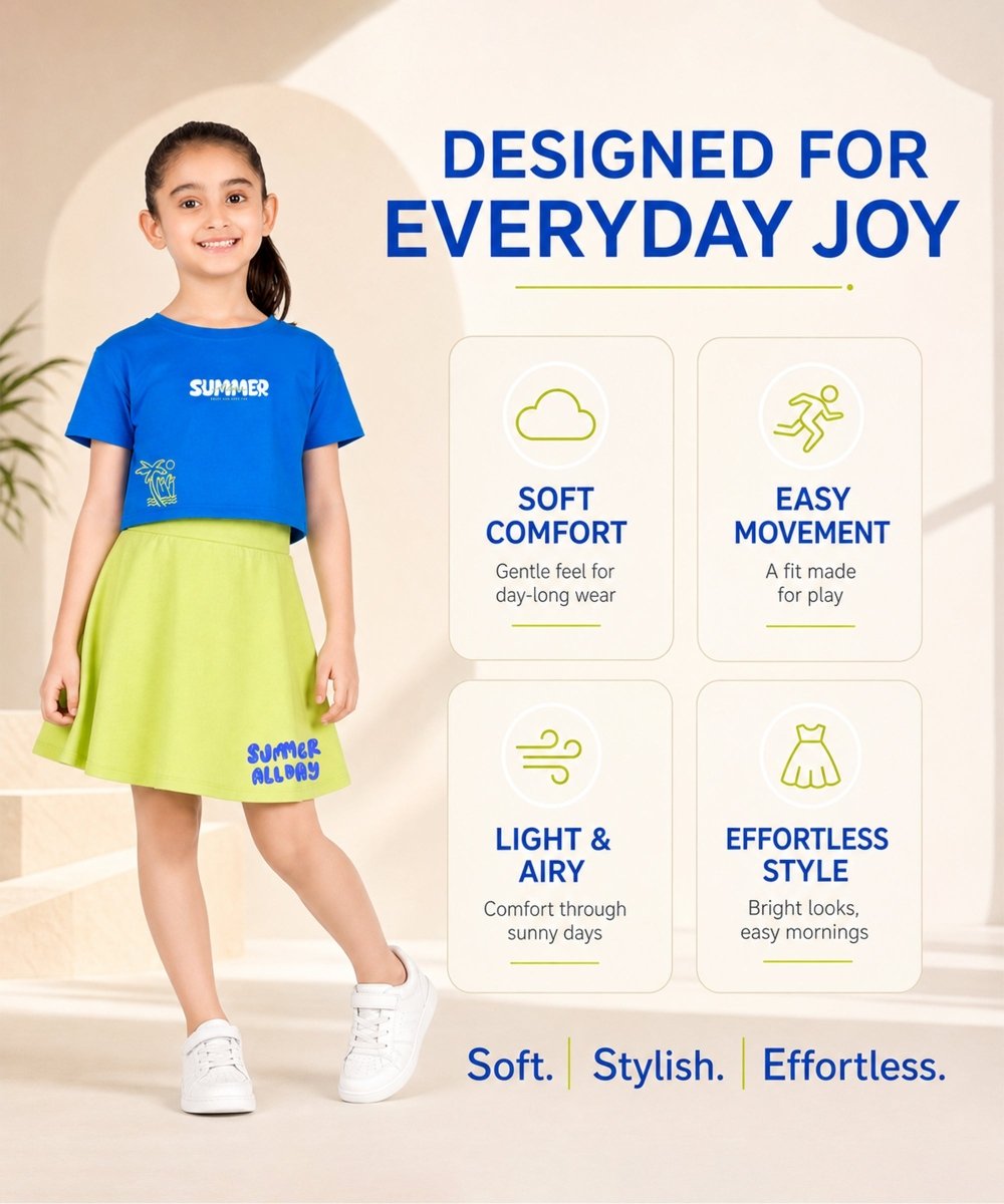 Summer Splash Girls Co-ord Set - KYDA ONLINE STORE