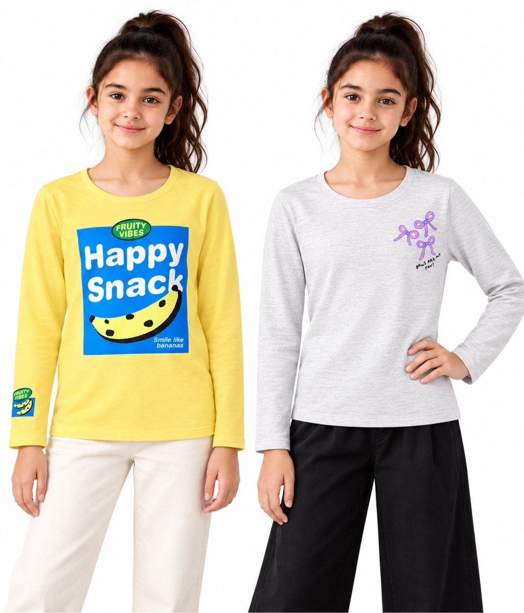 Girls Premium Cotton Full Sleeve Printed T-Shirt | P2 - KYDA ONLINE STORE