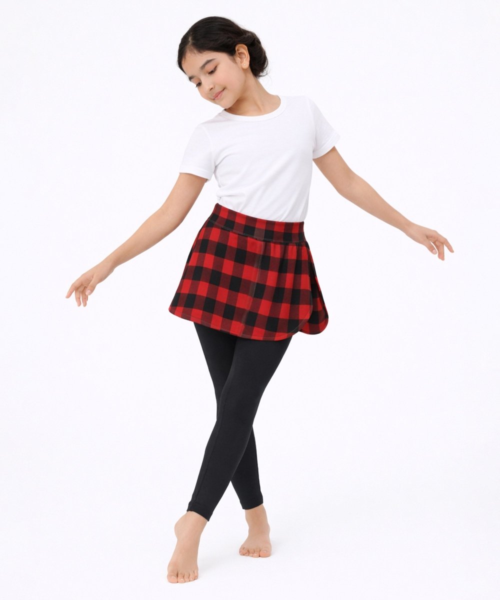 Girls Skeggings | Red & Black Checked - KYDA ONLINE STORE