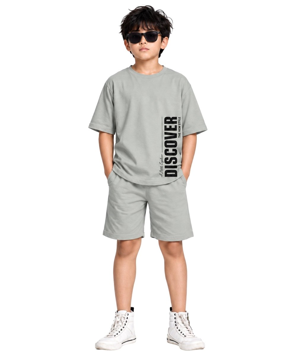 Boys Relaxed Fit Co-ords Set| Grey - KYDA ONLINE STORE