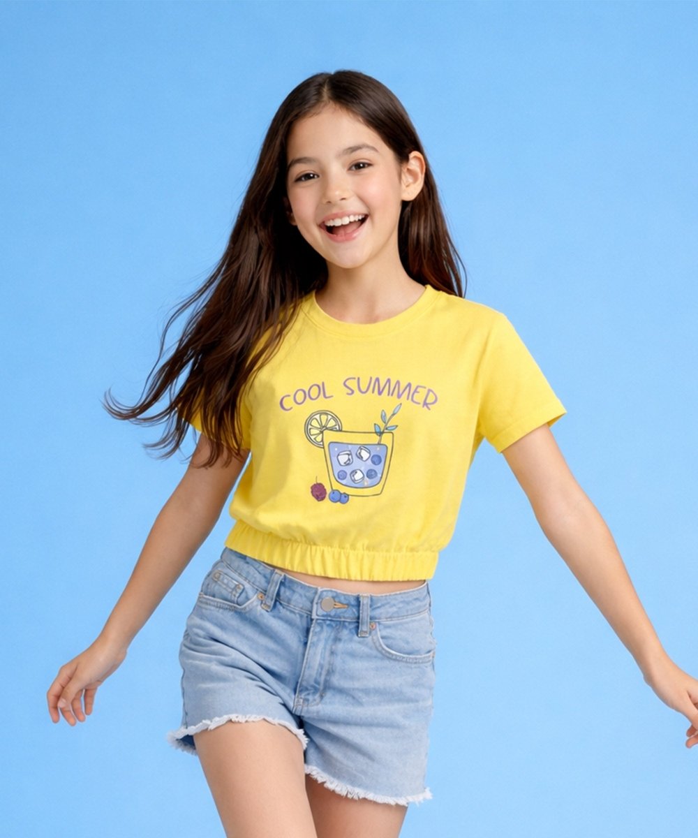 Girls Elastic Hem Crop Top – Pack of 3 - KYDA ONLINE STORE