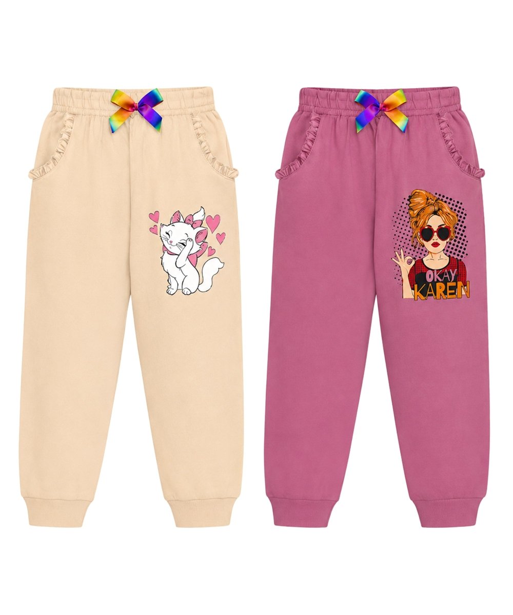 Girls Frill Pocket Joggers – Pack of 2 - KYDA ONLINE STORE