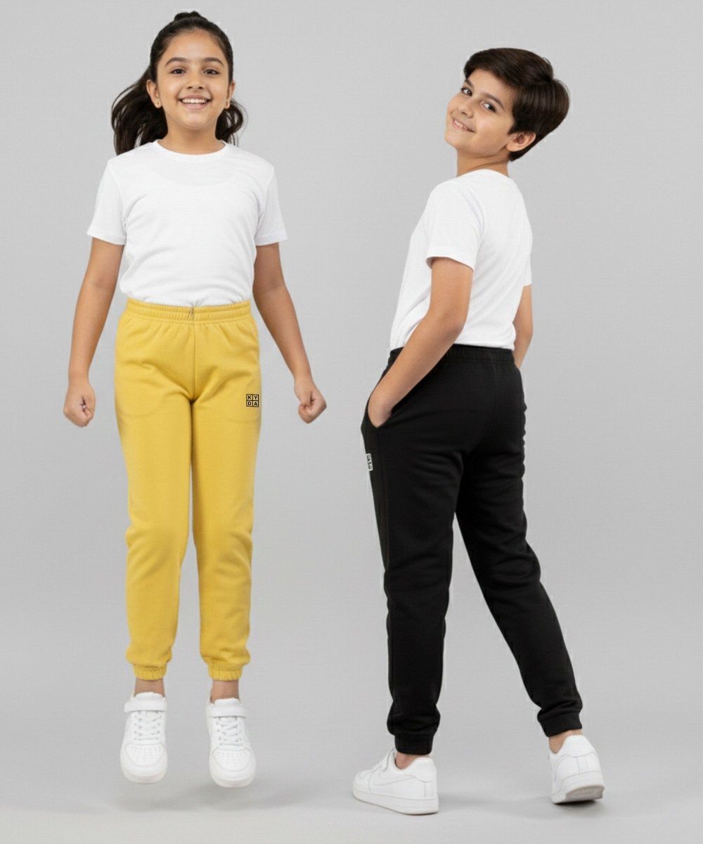 Unisex Basic Joggers | Yellow,Black - KYDA ONLINE STORE