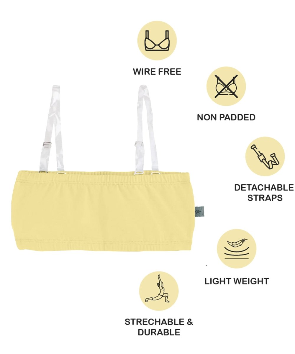 Girls Antibacterial Cotton Non Padded, Chest Double Layered Wireless Sports Training Bra -Pack of 2 - KYDA ONLINE STORE