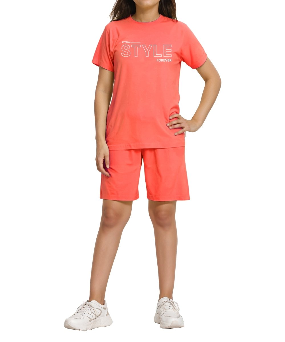 Girls Printed Co-ord Set | Red - KYDA ONLINE STORE