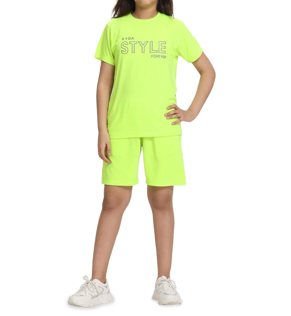 Girls Printed Co-ord Set | Neon - KYDA ONLINE STORE