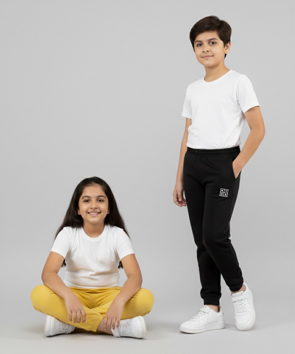 Unisex Basic Joggers | Yellow,Black - KYDA ONLINE STORE