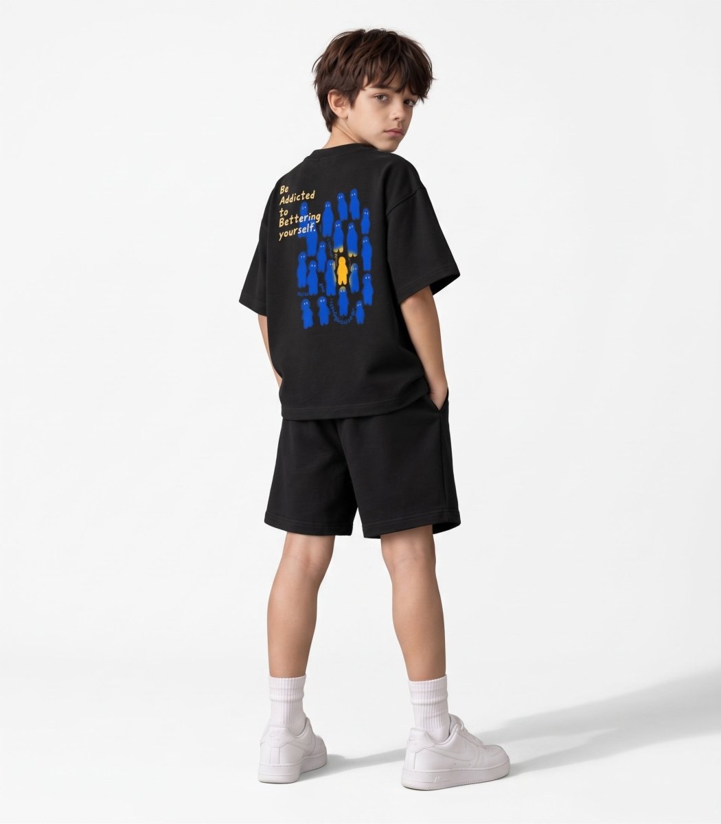 Boys Oversized Printed T-Shirt & Shorts Set - KYDA ONLINE STORE