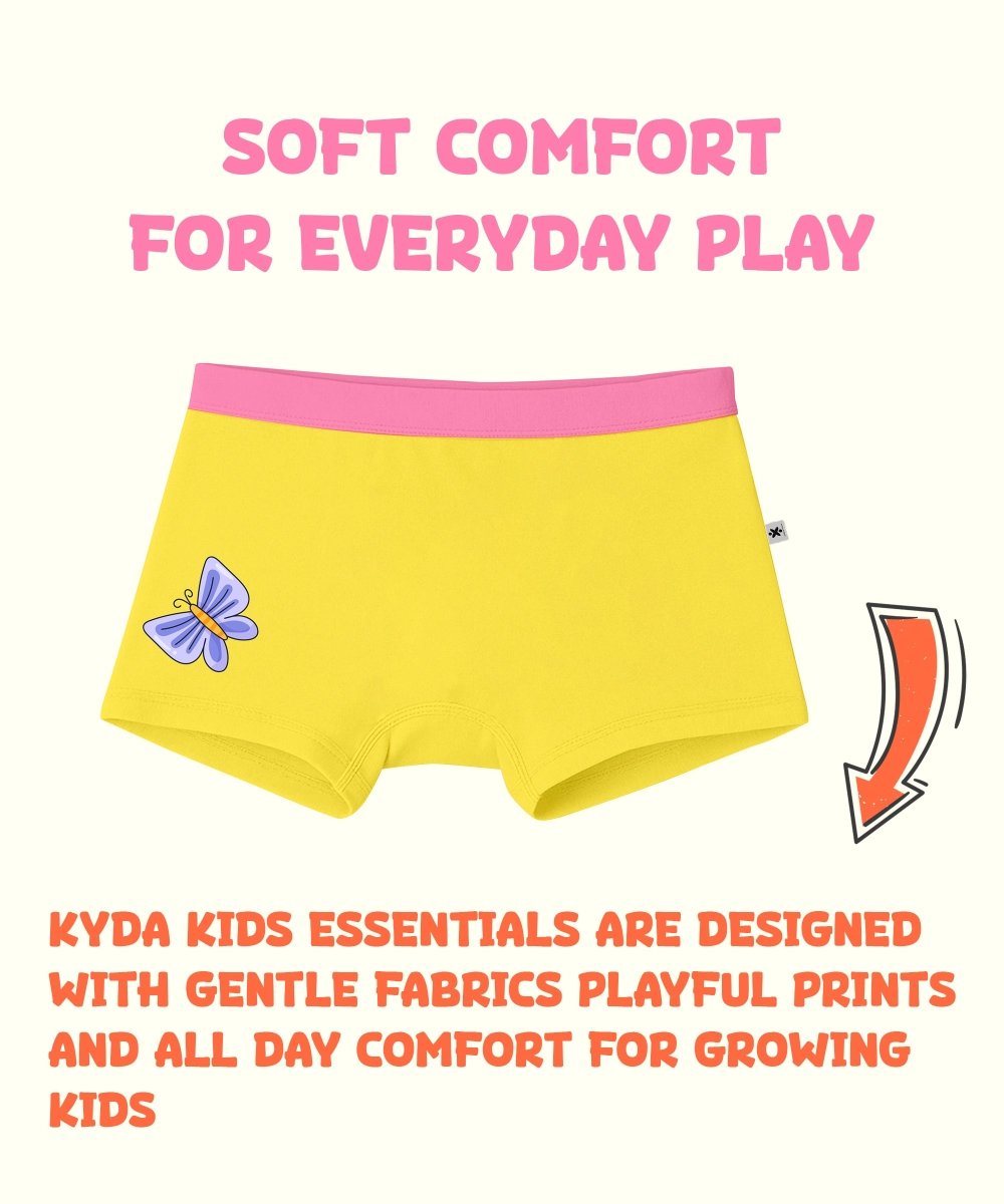 Girls Soft Lycra Cotton Trunks | Pack of 3 - KYDA ONLINE STORE