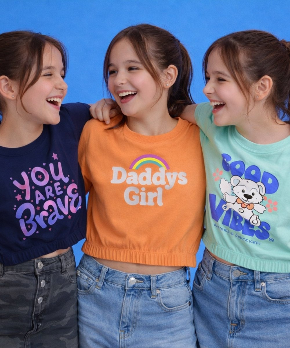Girls Elastic Hem Crop Top – Pack of 3 - KYDA ONLINE STORE