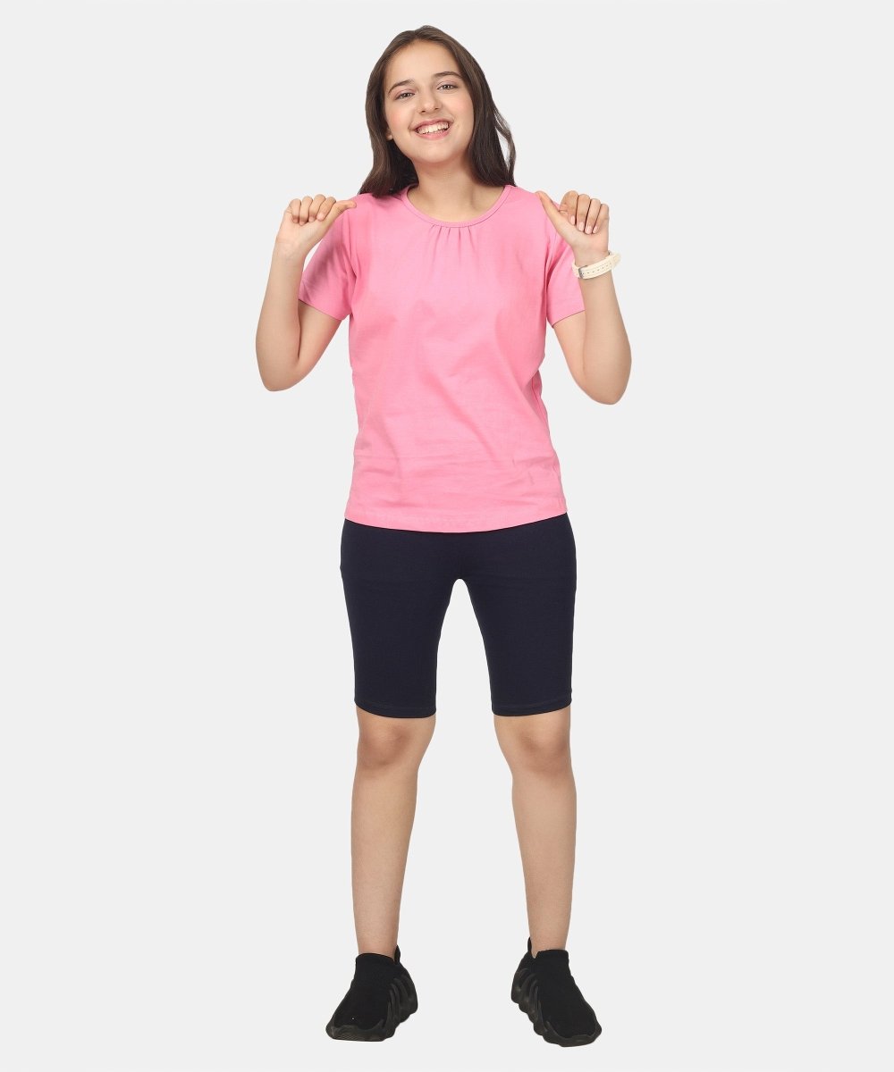 Girls Cycling Shorts – Pink,Black - KYDA ONLINE STORE