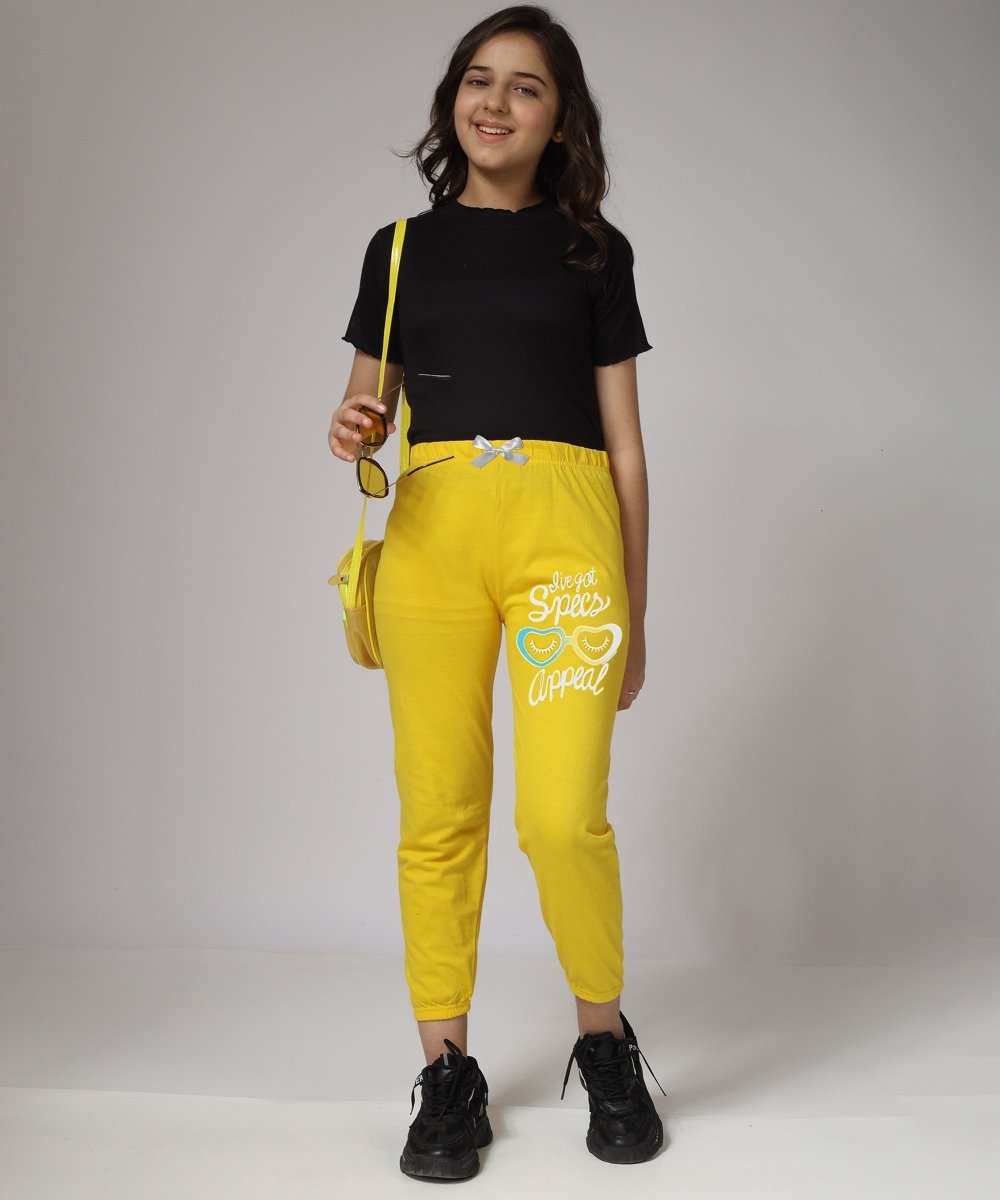 Girls Printed Joggers with Bow – Pack of 3 - KYDA ONLINE STORE