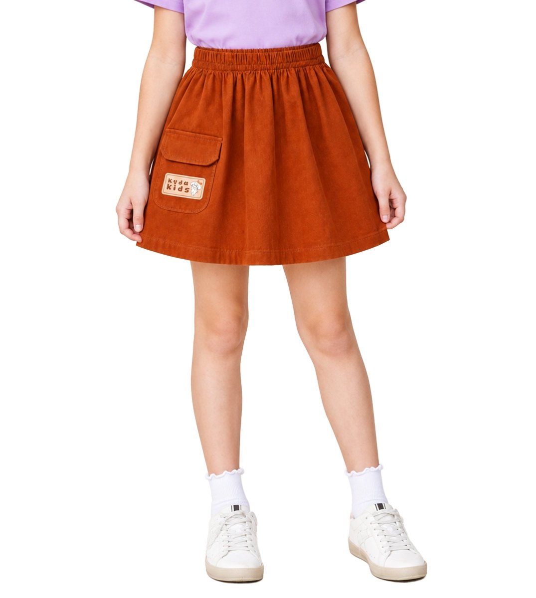 Girls Premium Cotton Bio Washed A Line Skirt | P1 - KYDA ONLINE STORE