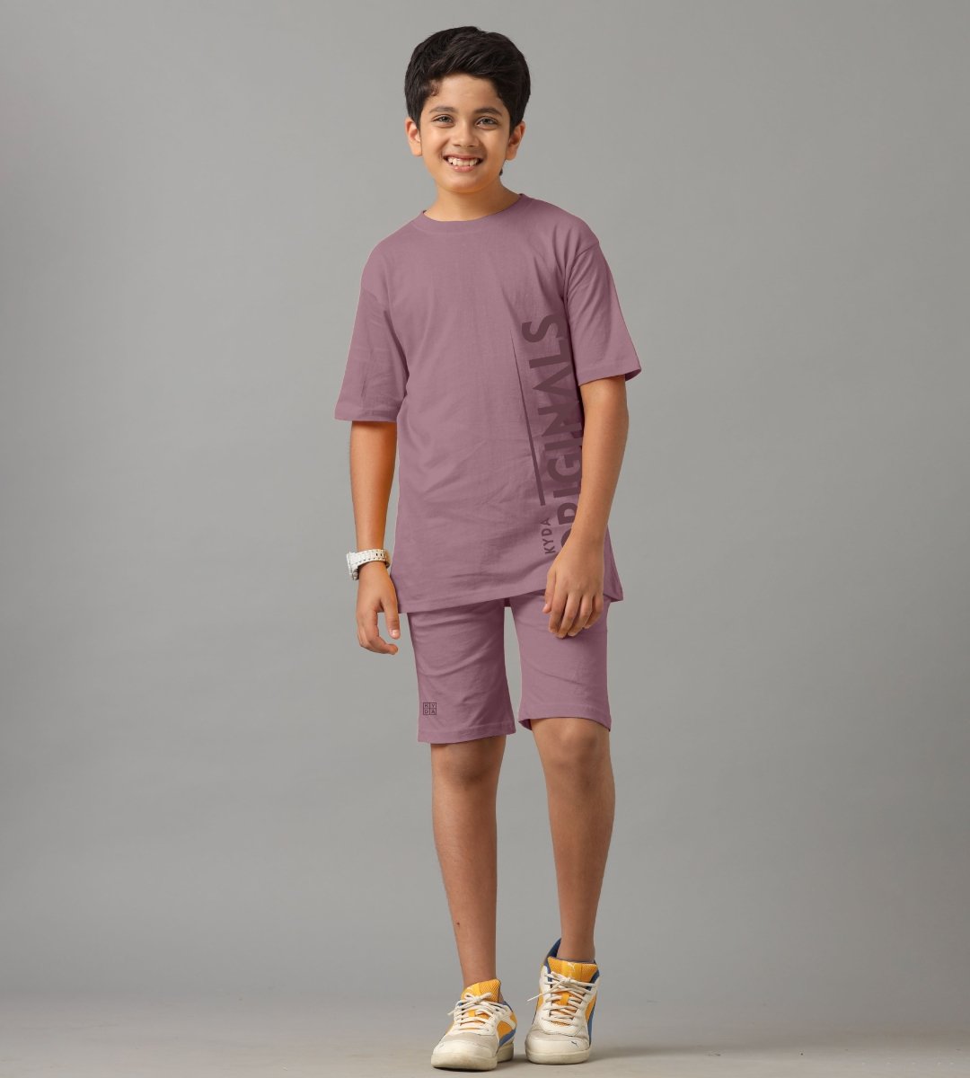 Boys Relaxed Fit Co-ords Set | Onion Pink - KYDA ONLINE STORE