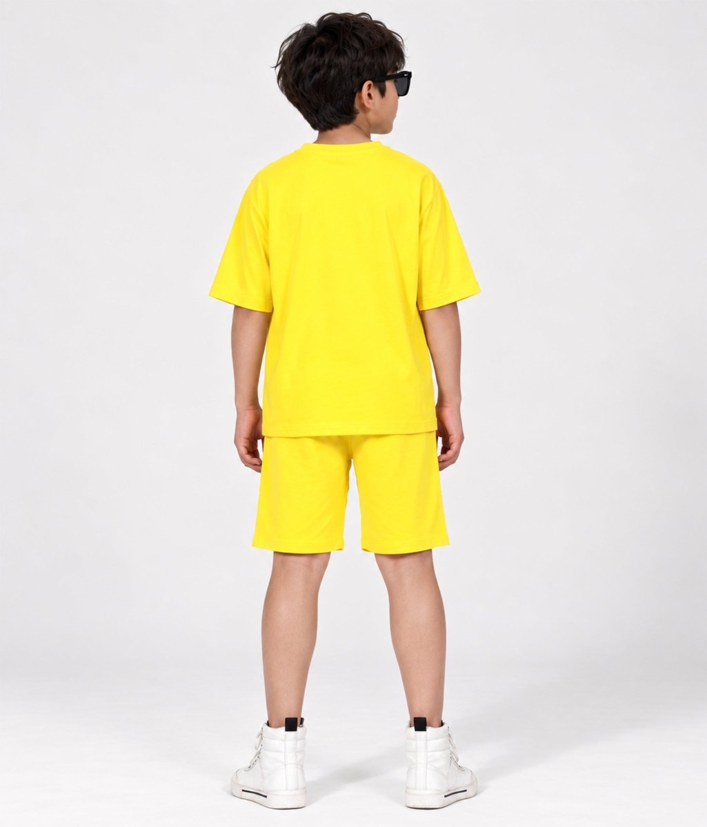 Boys Relaxed Fit Co-ords Set | Yellow - KYDA ONLINE STORE