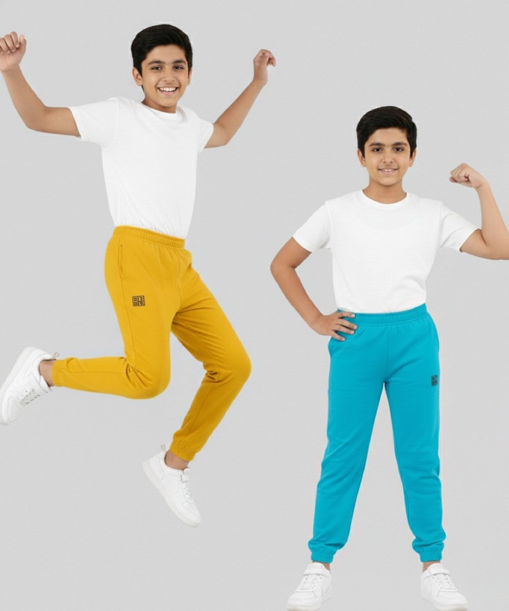 Unisex Basic Joggers | Yellow,Sky blue - KYDA ONLINE STORE
