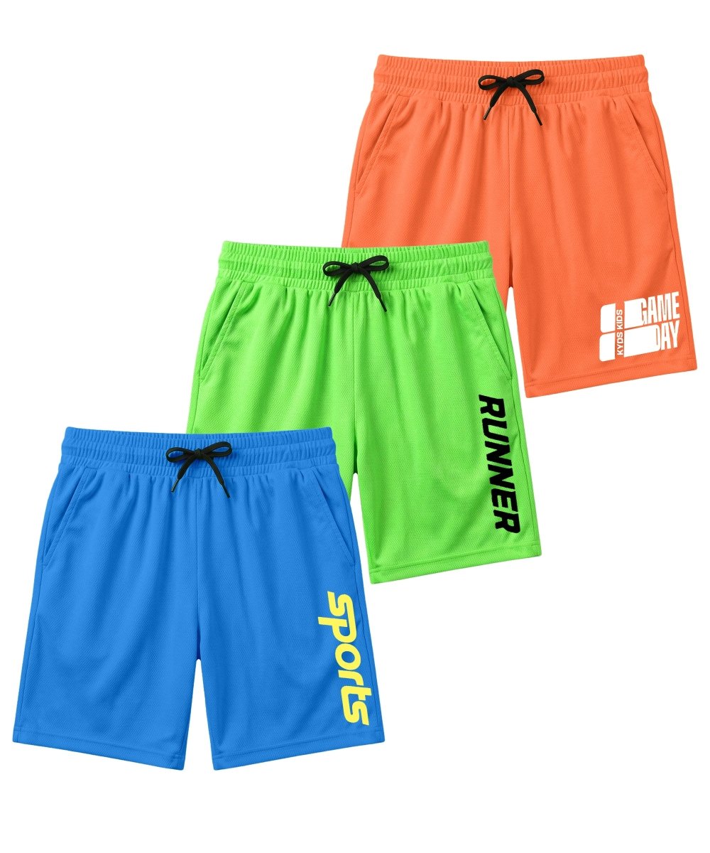Boys Printed Sports Shorts | Pack of 3 - KYDA ONLINE STORE